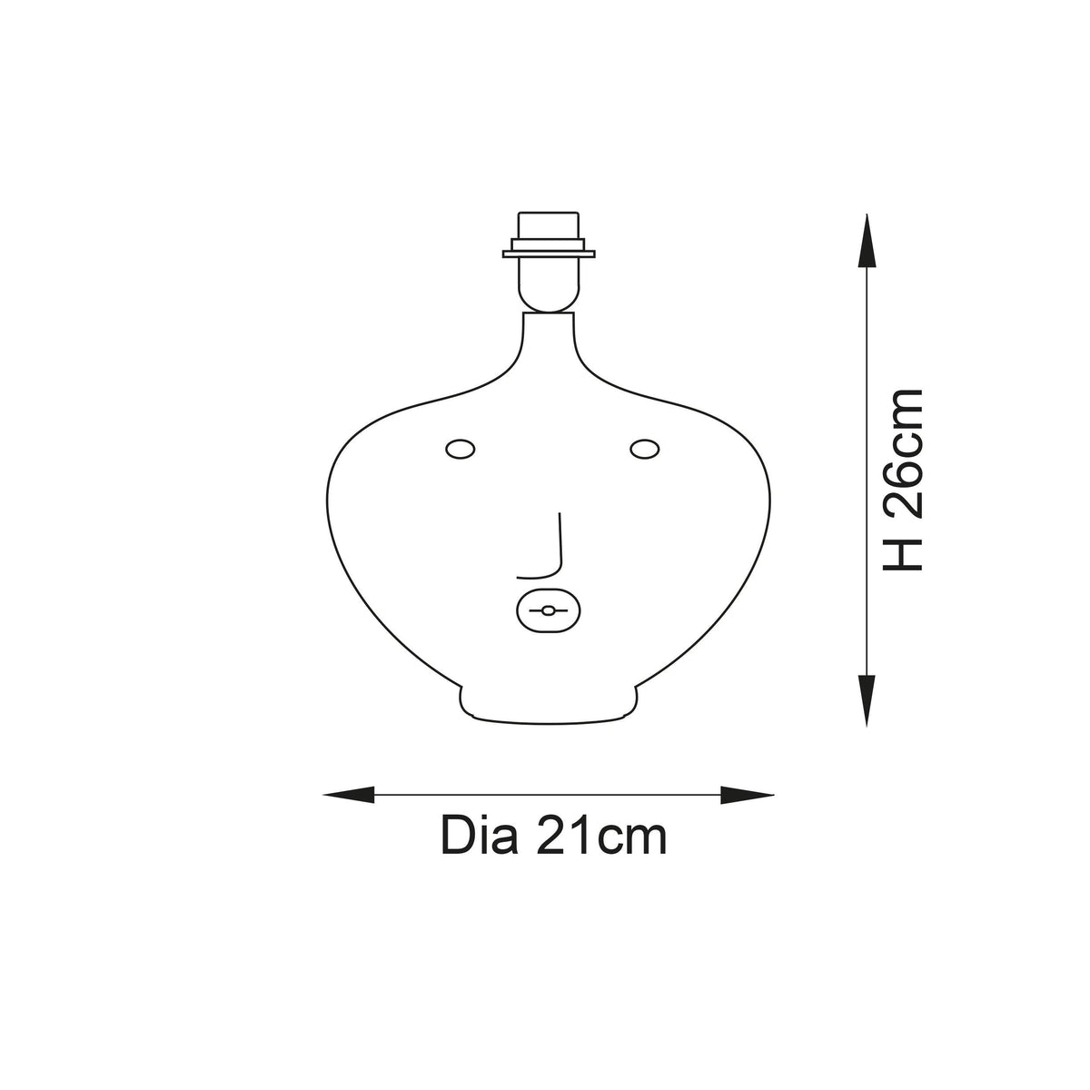 Mrs White Ceramic Table Lamp-OB-180926