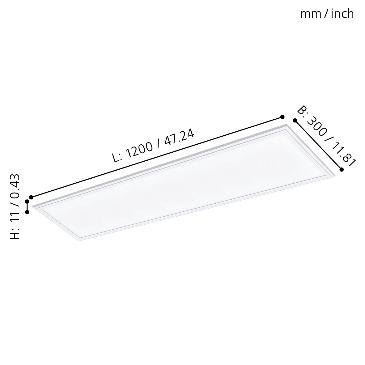 eglo salobrena 1 led white rectangular panel light hallway lighting