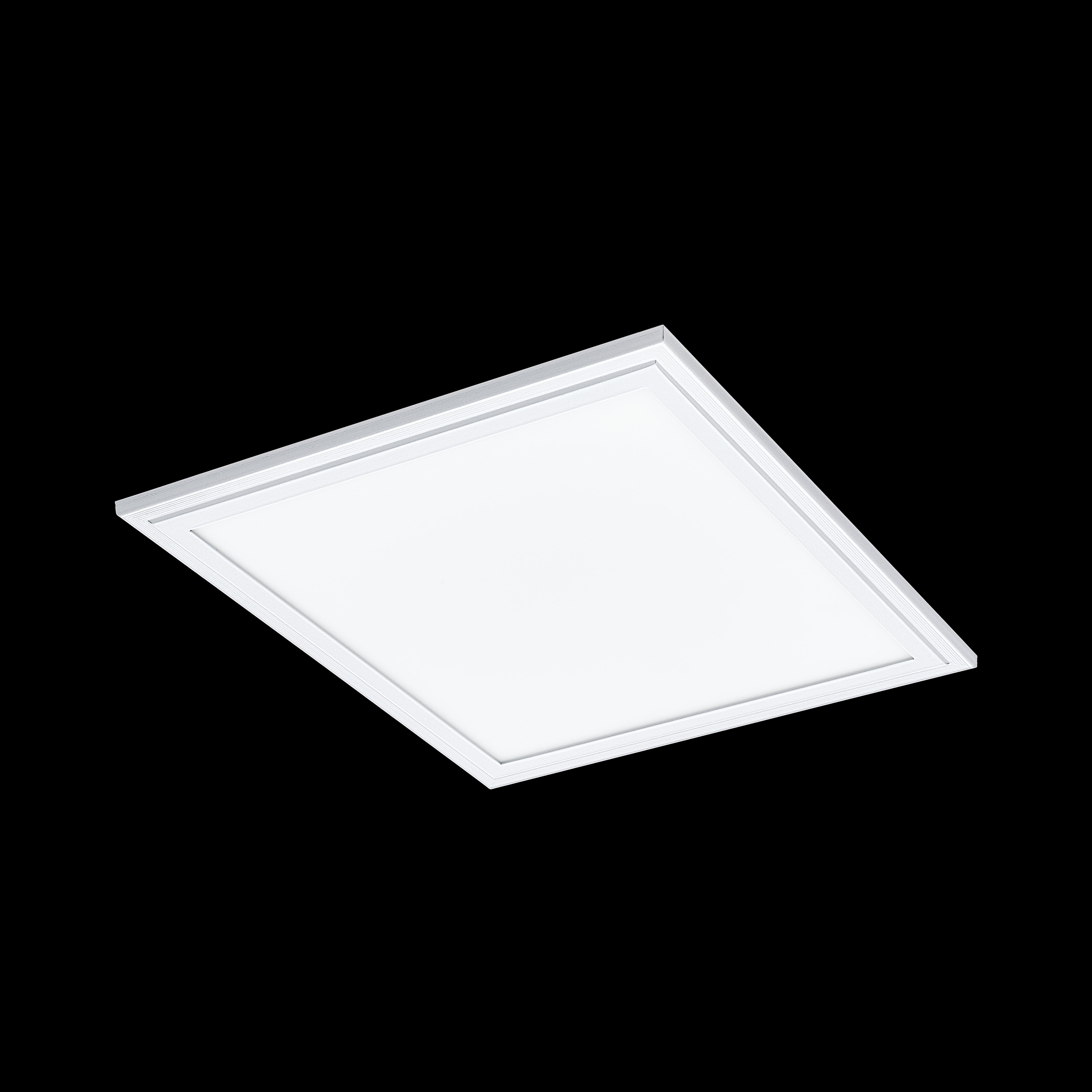 eglo salobrena 1 led white flush square panel light 30cm living room image