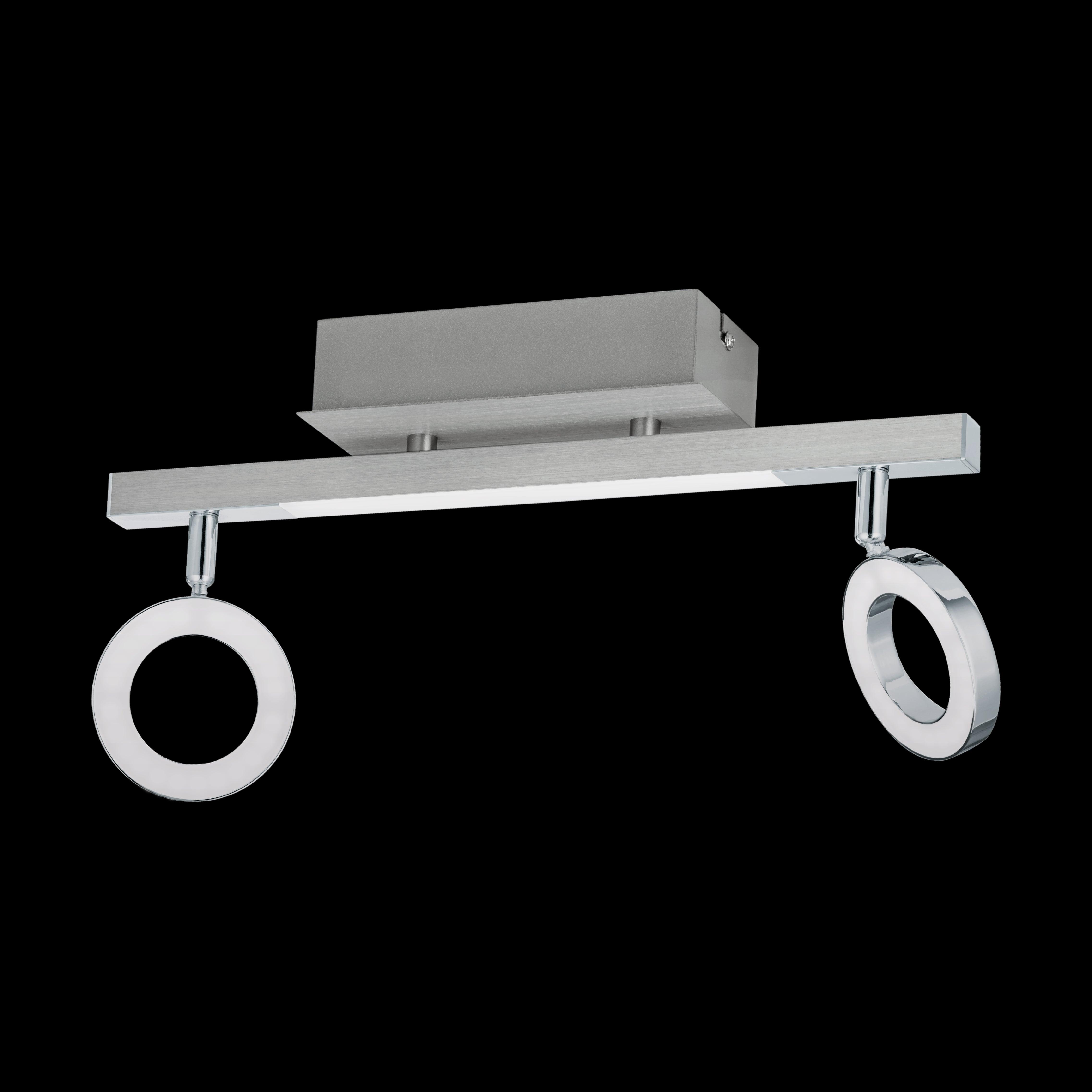 eglo cardillio 1 integrated led chrome 2 light bar spotlight living room image