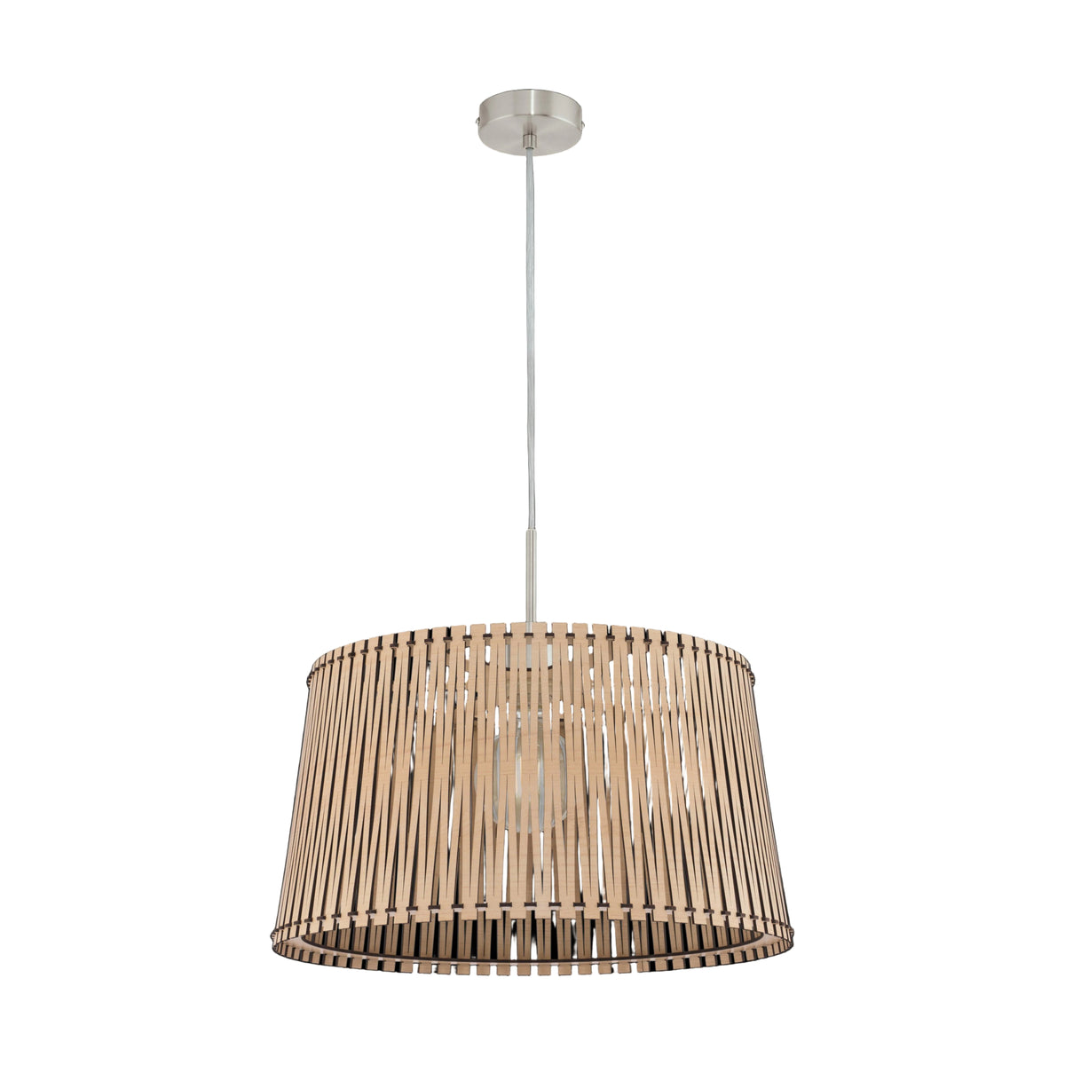 eglo sendero wooden slat lampshade ceiling pendant living room image