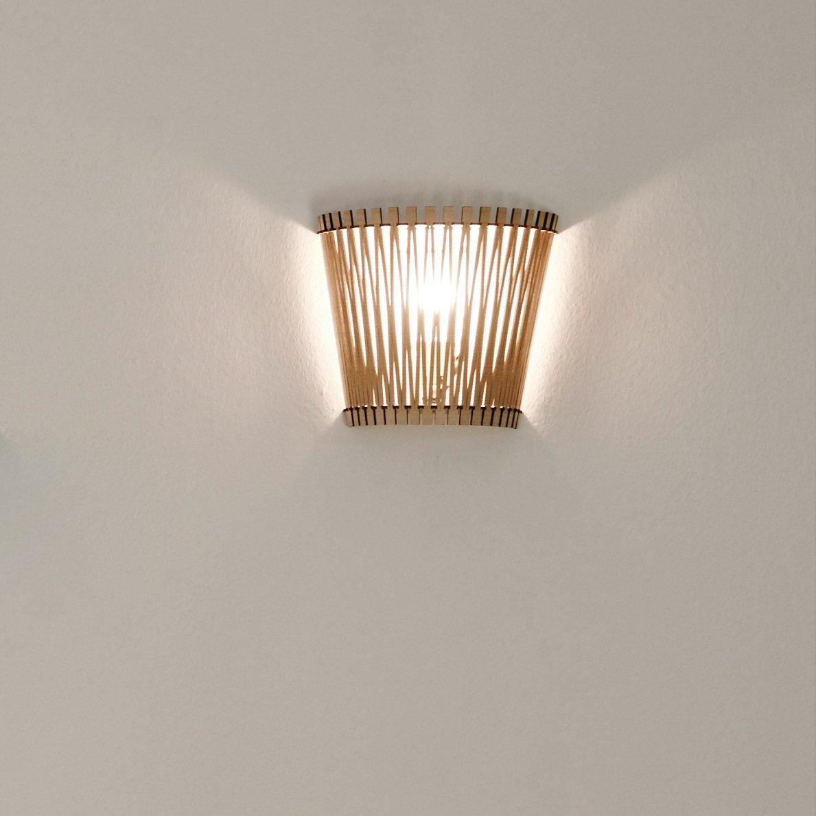 eglo sendero curved maple wood wall light