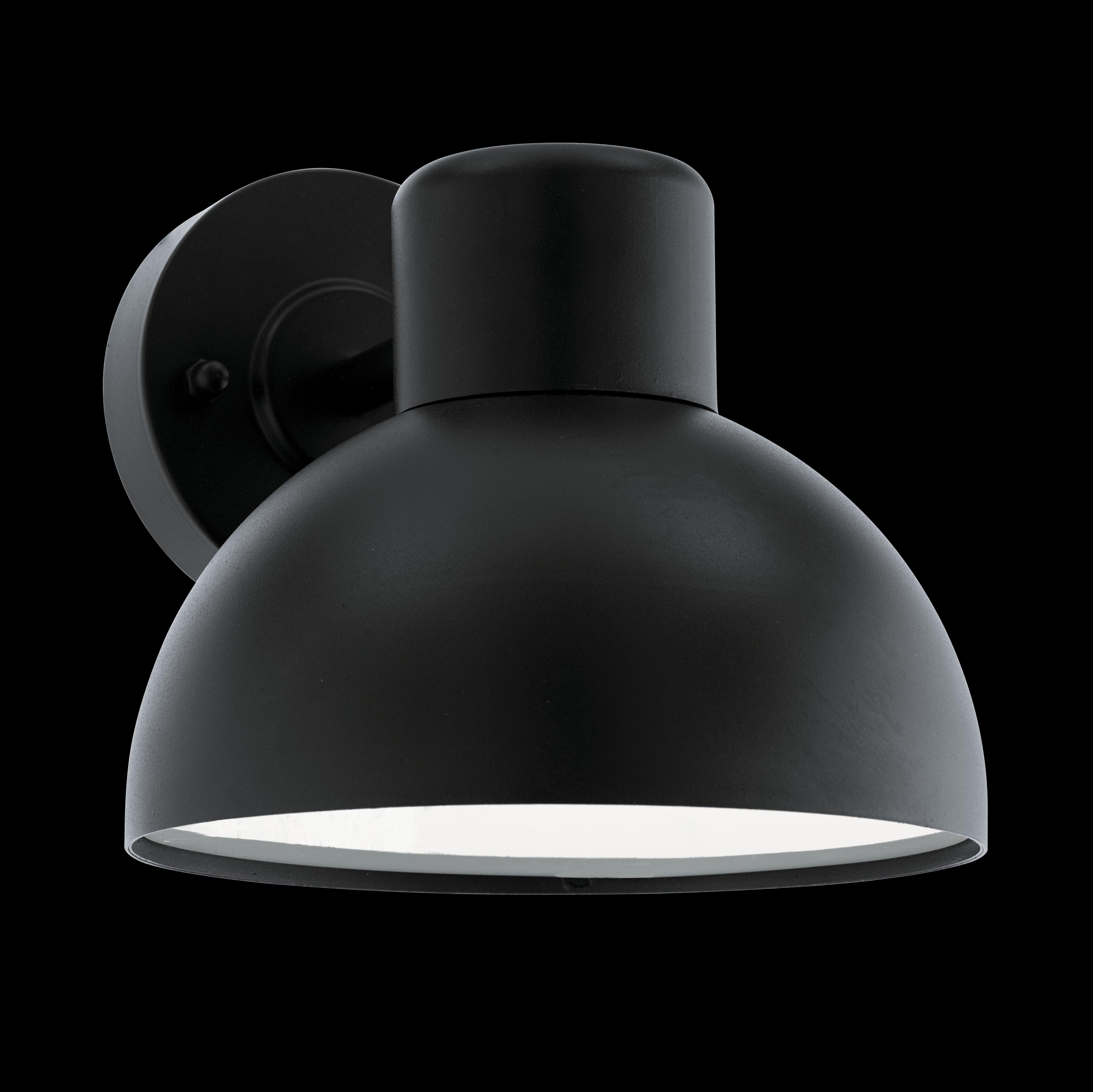 eglo entrimo black ip44 outdoor wall light living room image