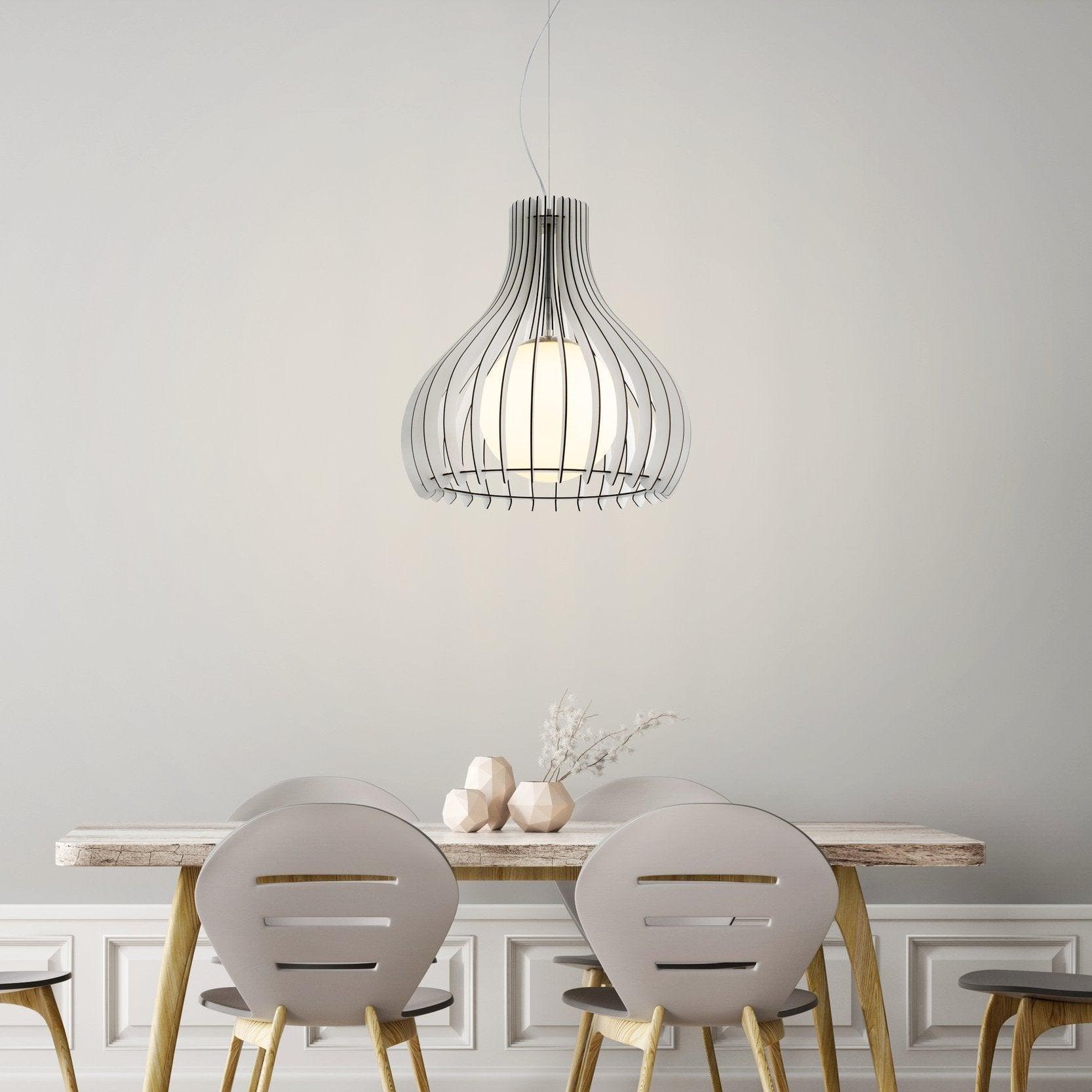 eglo tindori white wood white glass ceiling pendant living room image