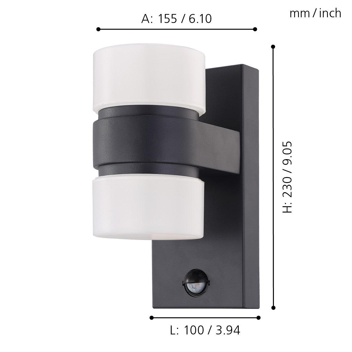 eglo atollari grey led outdoor pir wall light ip44 Kitchen Lighting Close Up