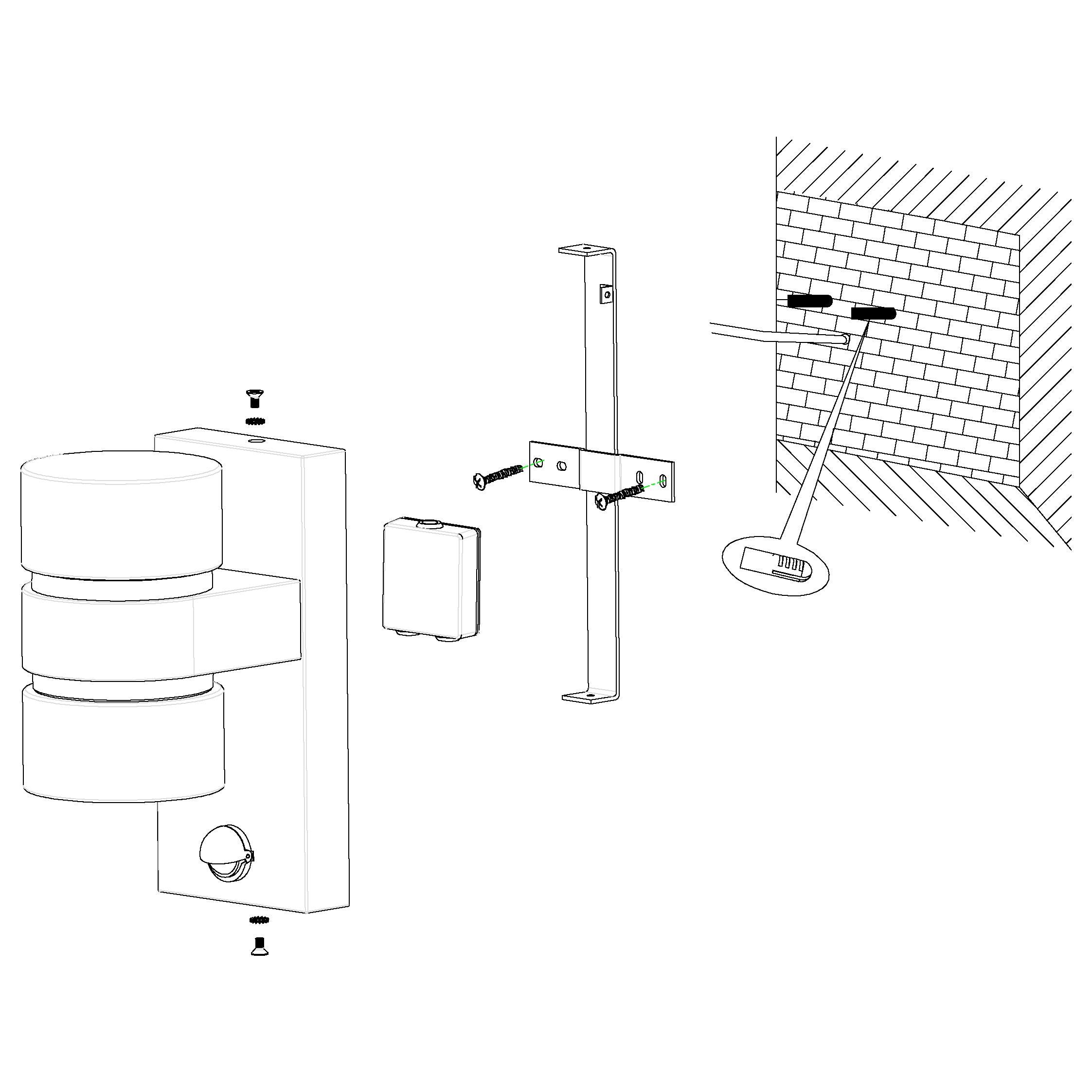 eglo atollari stainless steel led outdoor pir wall light ip44 Kitchen Lighting Close Up