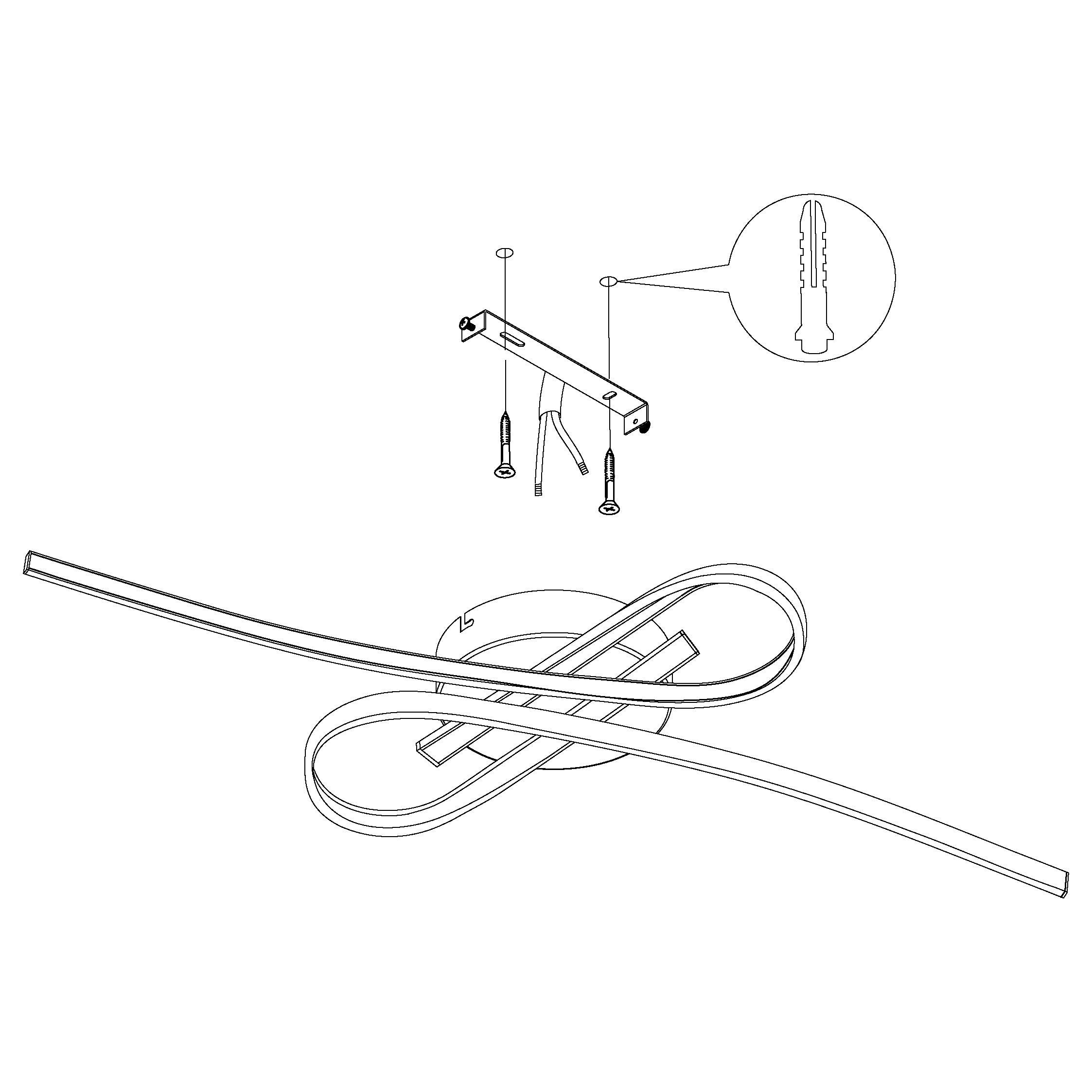 eglo selvina chrome led ceiling flush hallway lighting