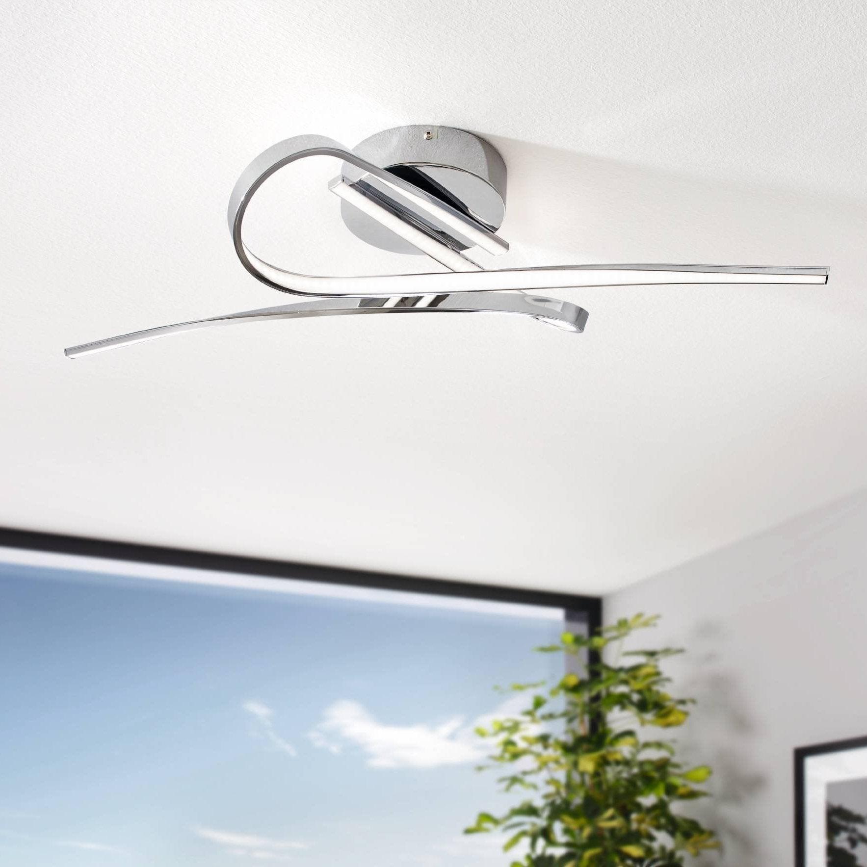 eglo selvina chrome led ceiling flush