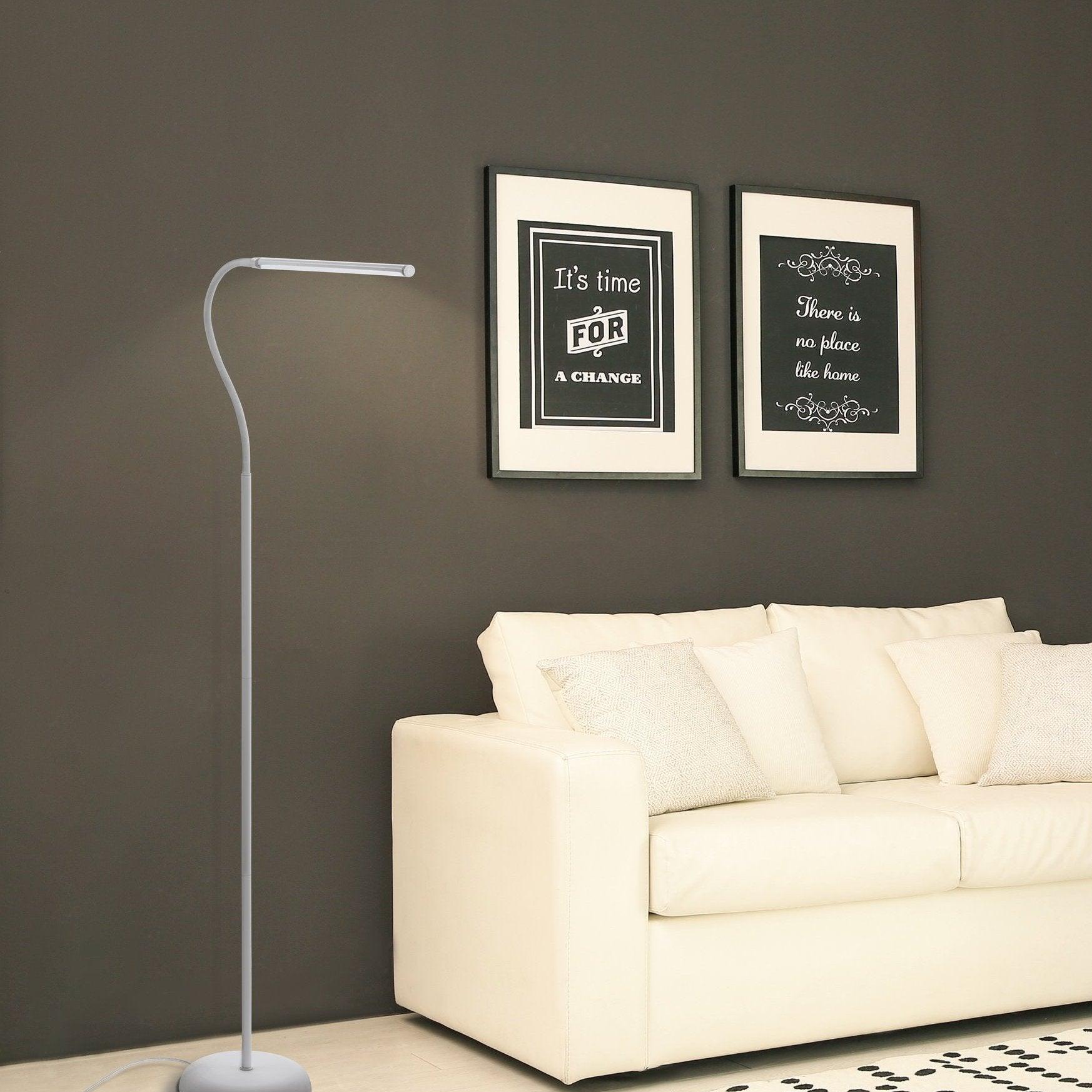 eglo laroa white led adjustable touch floor lamp