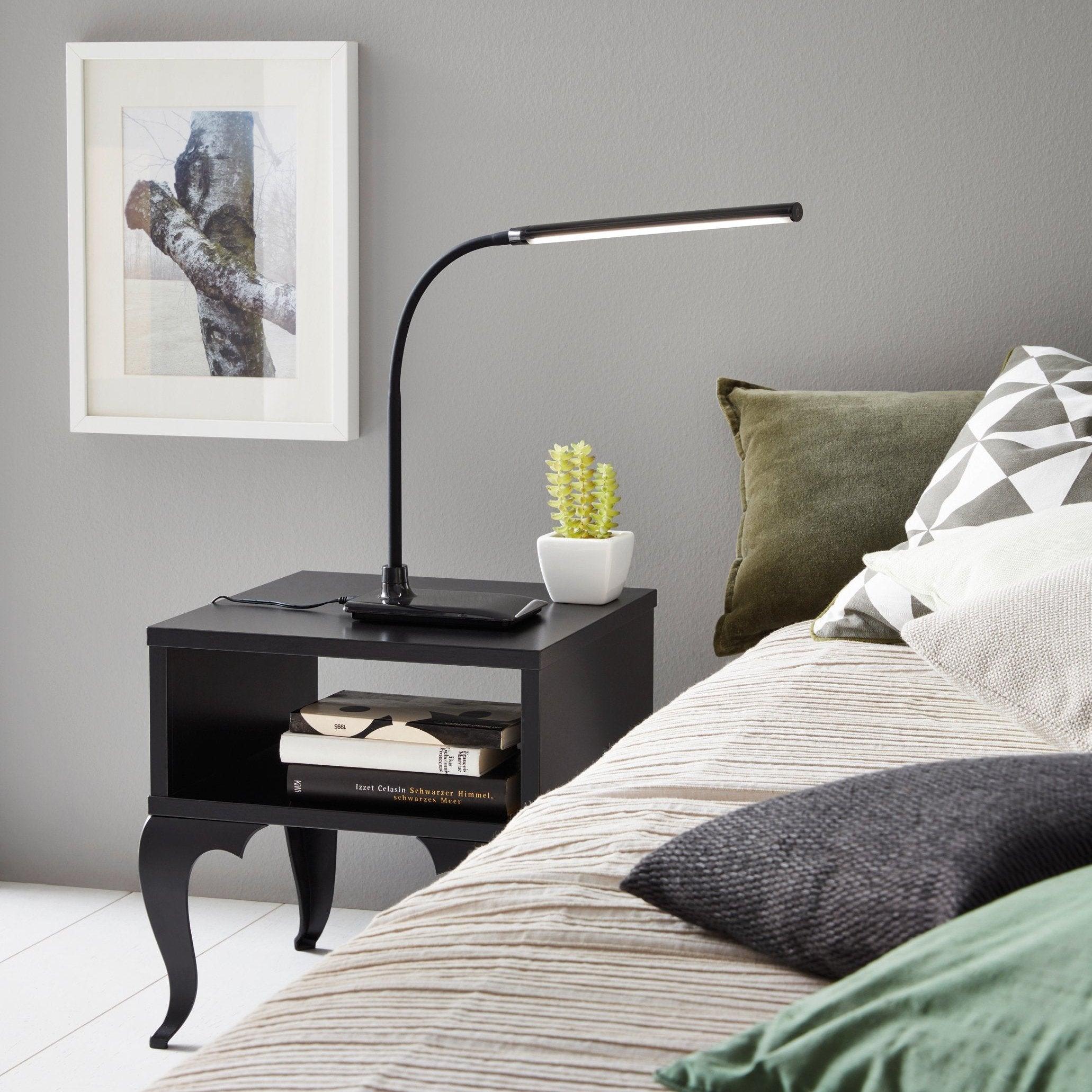 eglo laroa black adjustable led table lamp