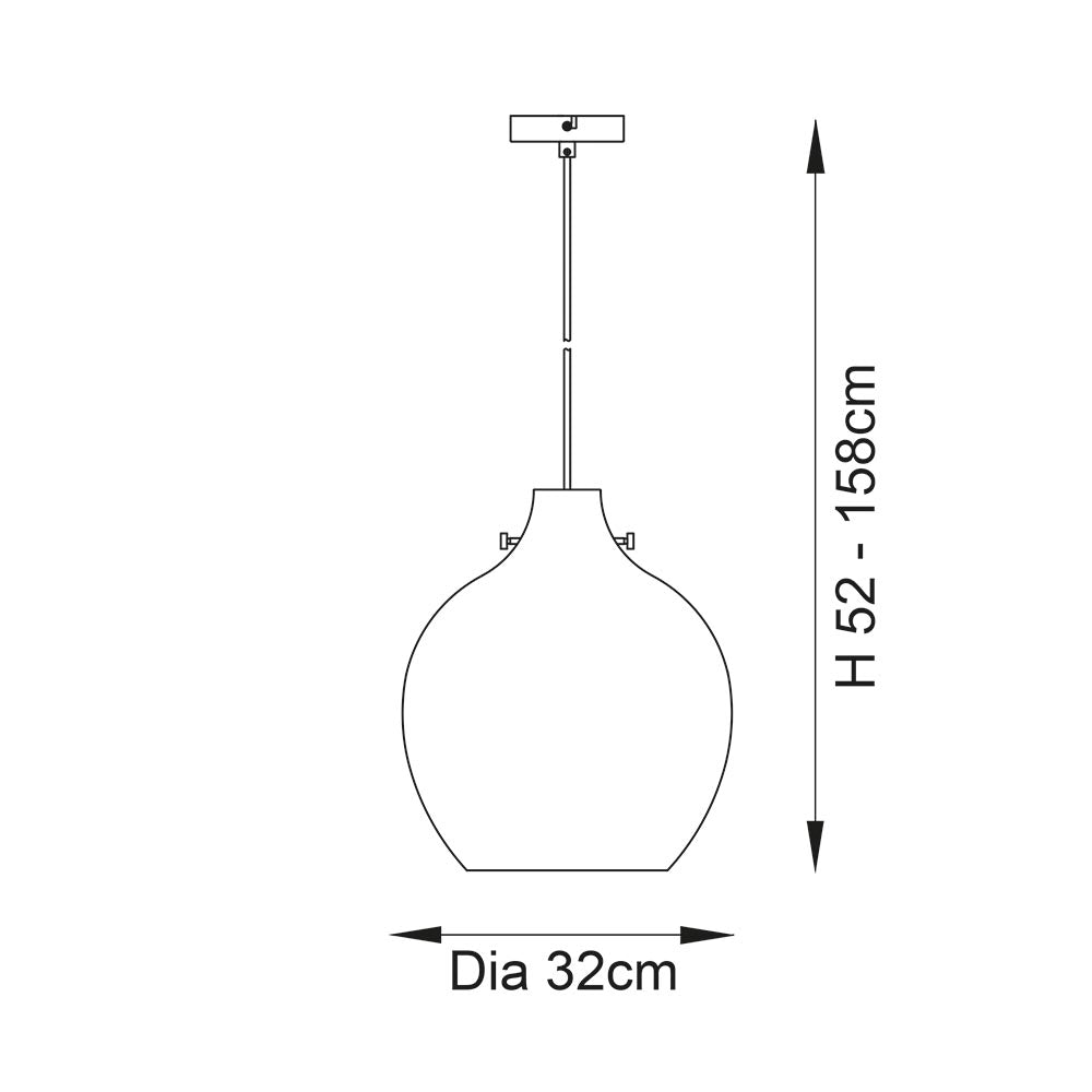 Highgate Nickel Ceiling Pendant With Metallic Ombre Finish-WAREHOUSE-40-200326