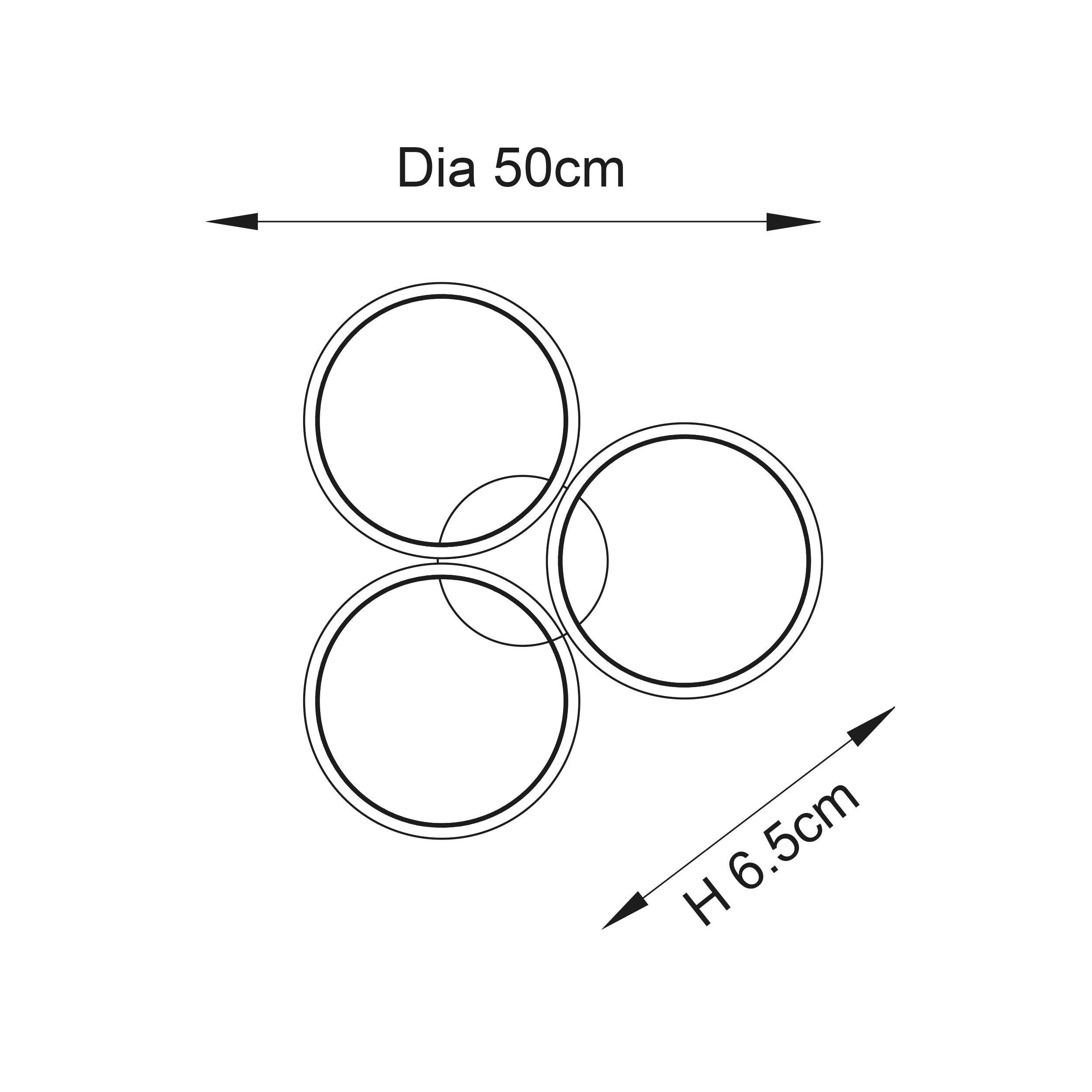 radius 3 light semi flush bathroom ceiling light light by Endon Lighting Kitchen Lights