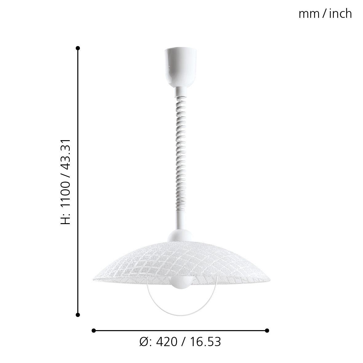 eglo alvez rippled white glass ceiling pendant kitchen lighting