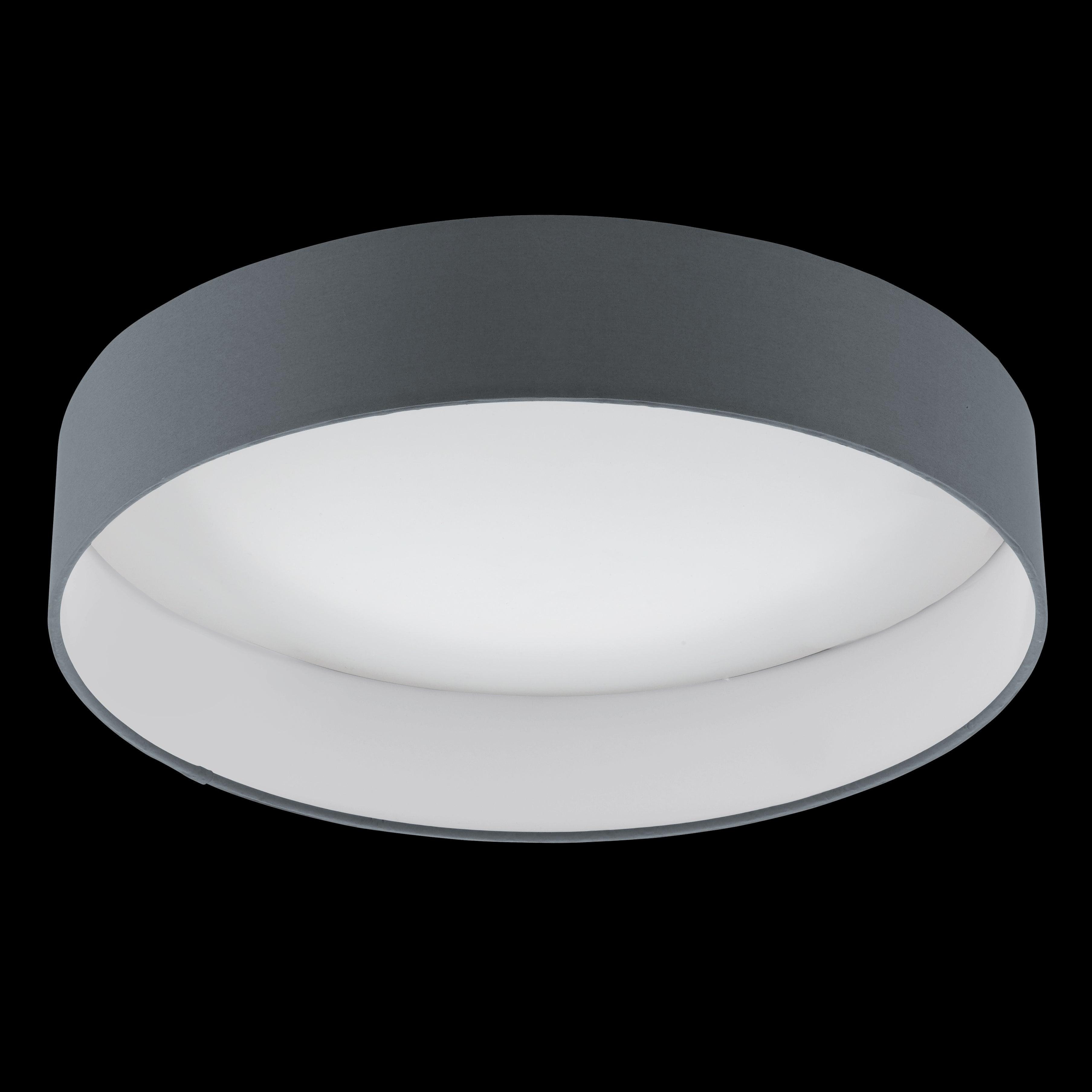 eglo palomaro 1 flush grey drum ceiling shade 40 5cm living room image