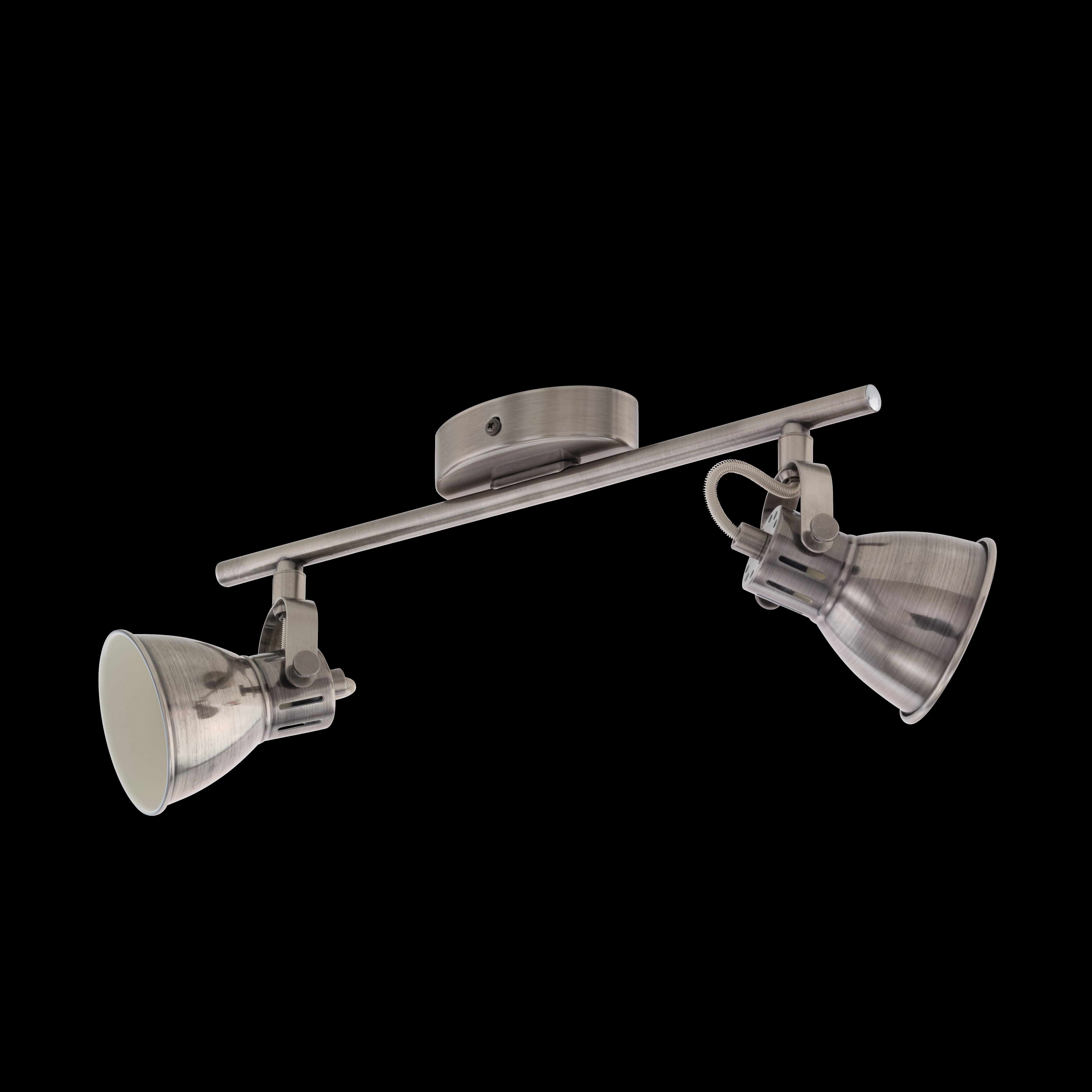 eglo seras nickel 2 light bar spotlight kitchen lighting