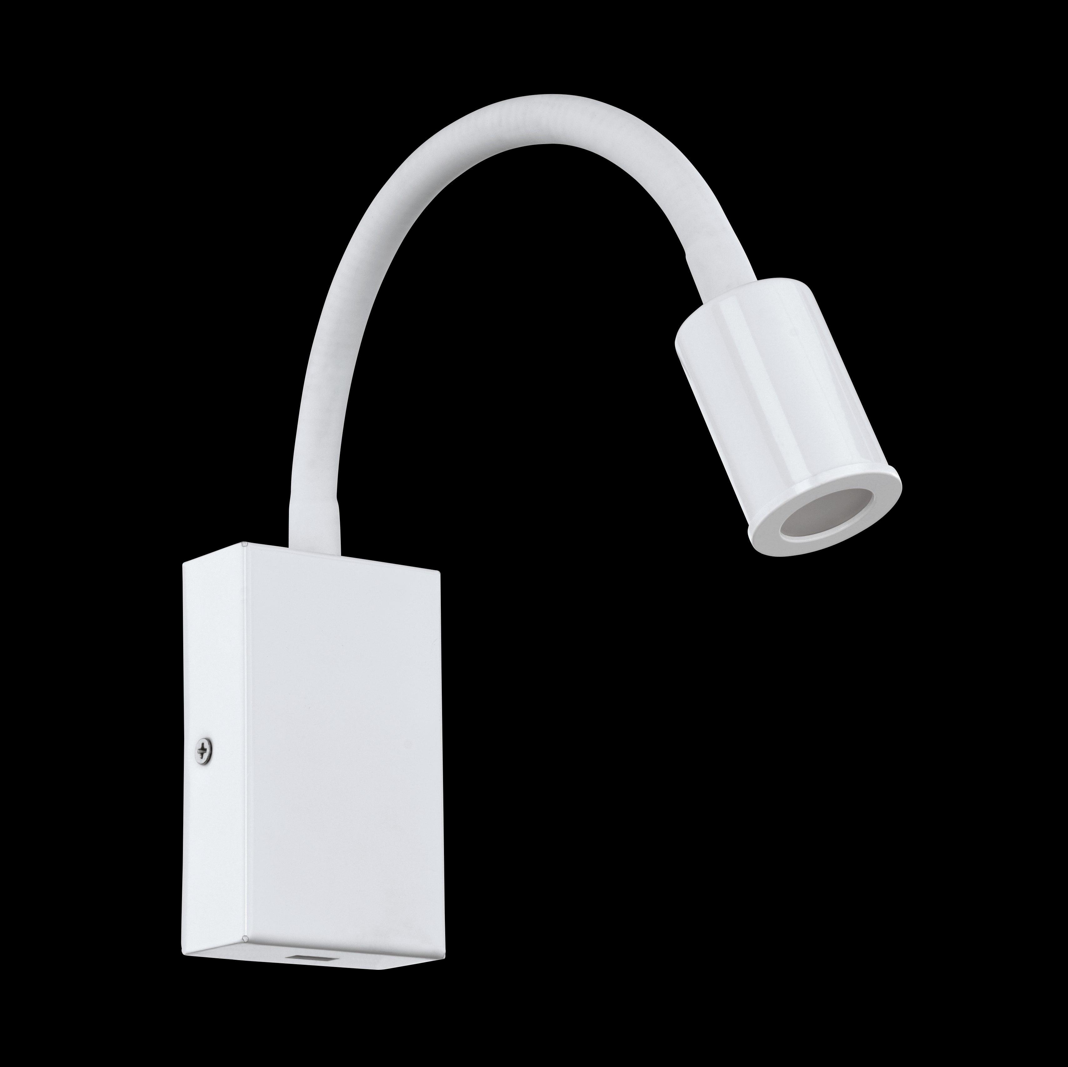 eglo tazzoli white led flexible wall light