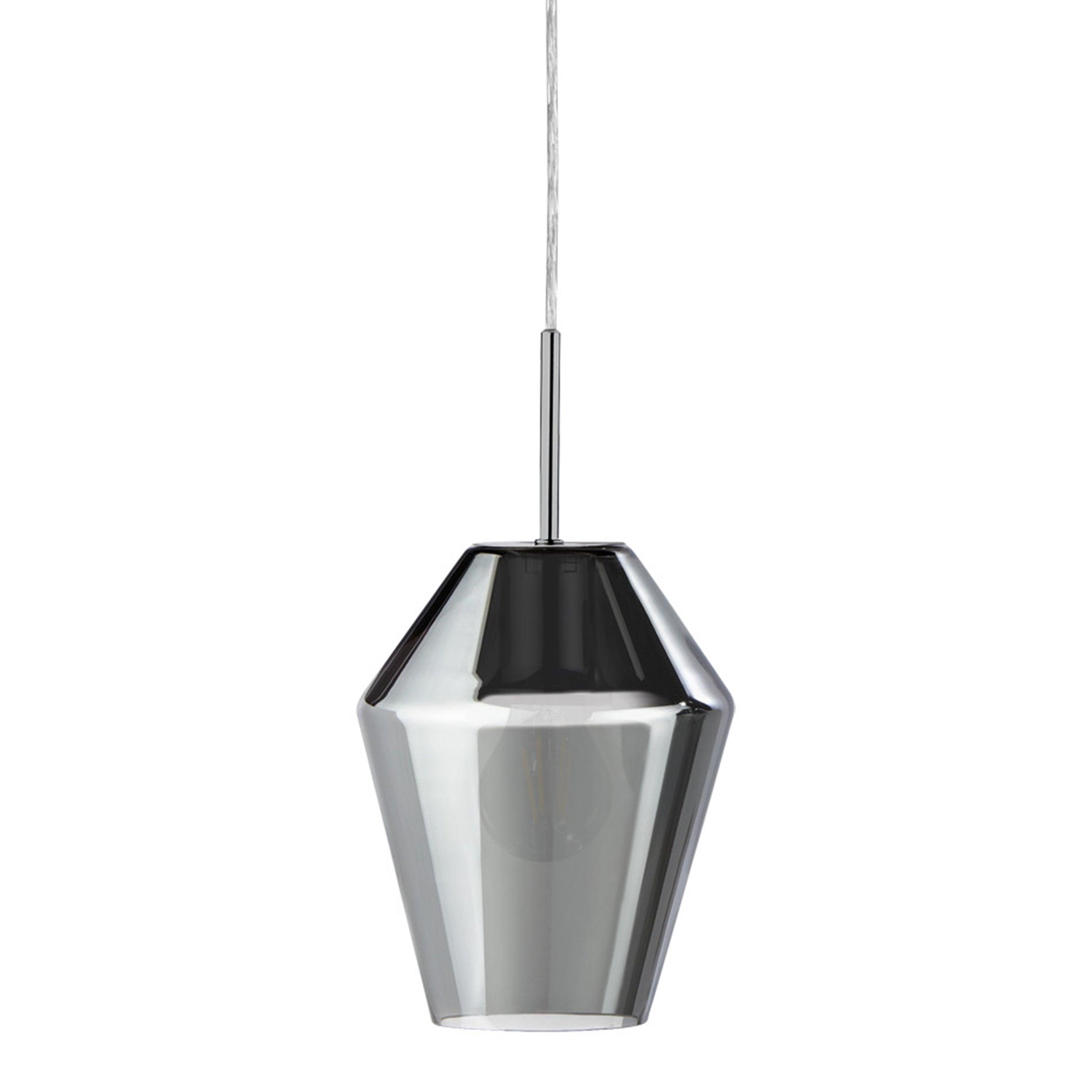 eglo murmillo conical smoked black glass ceiling pendant kitchen lighting