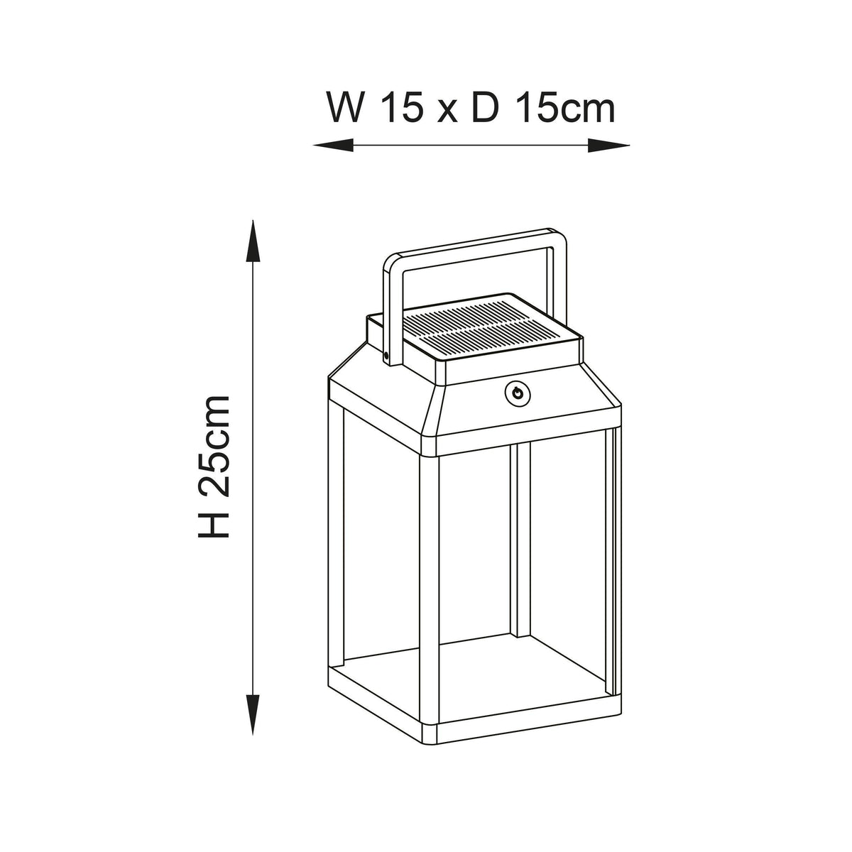 Endon Linterna 1 Light Solar Outdoor Black Table Lamp-warehouse-180926