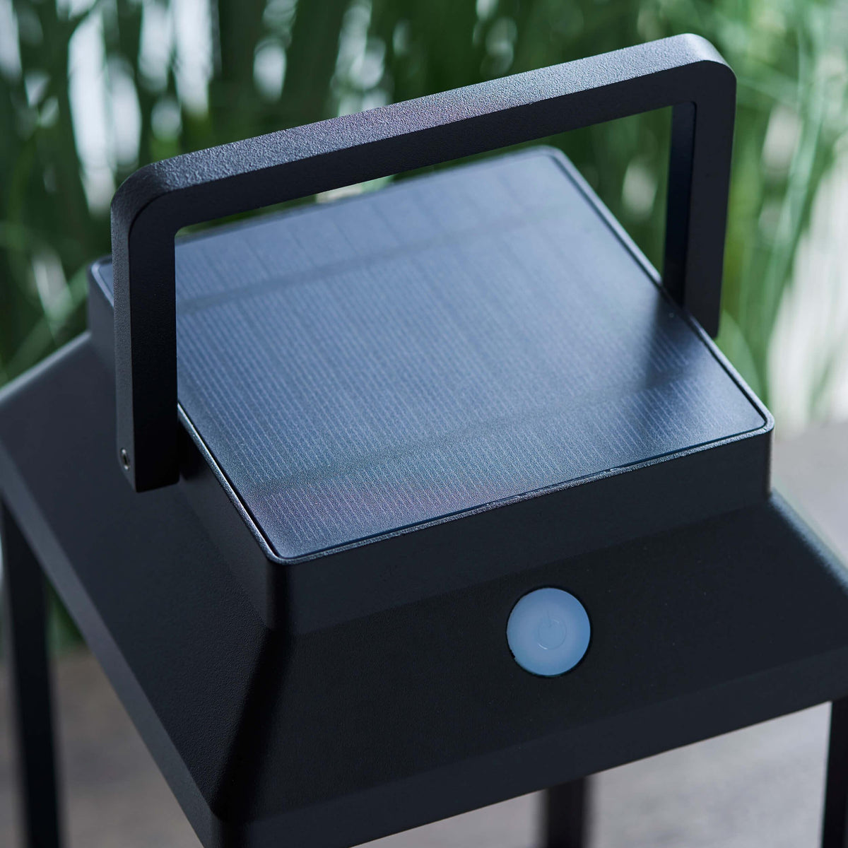 Endon Linterna 1 Light Solar Outdoor Black Table Lamp-warehouse-180926
