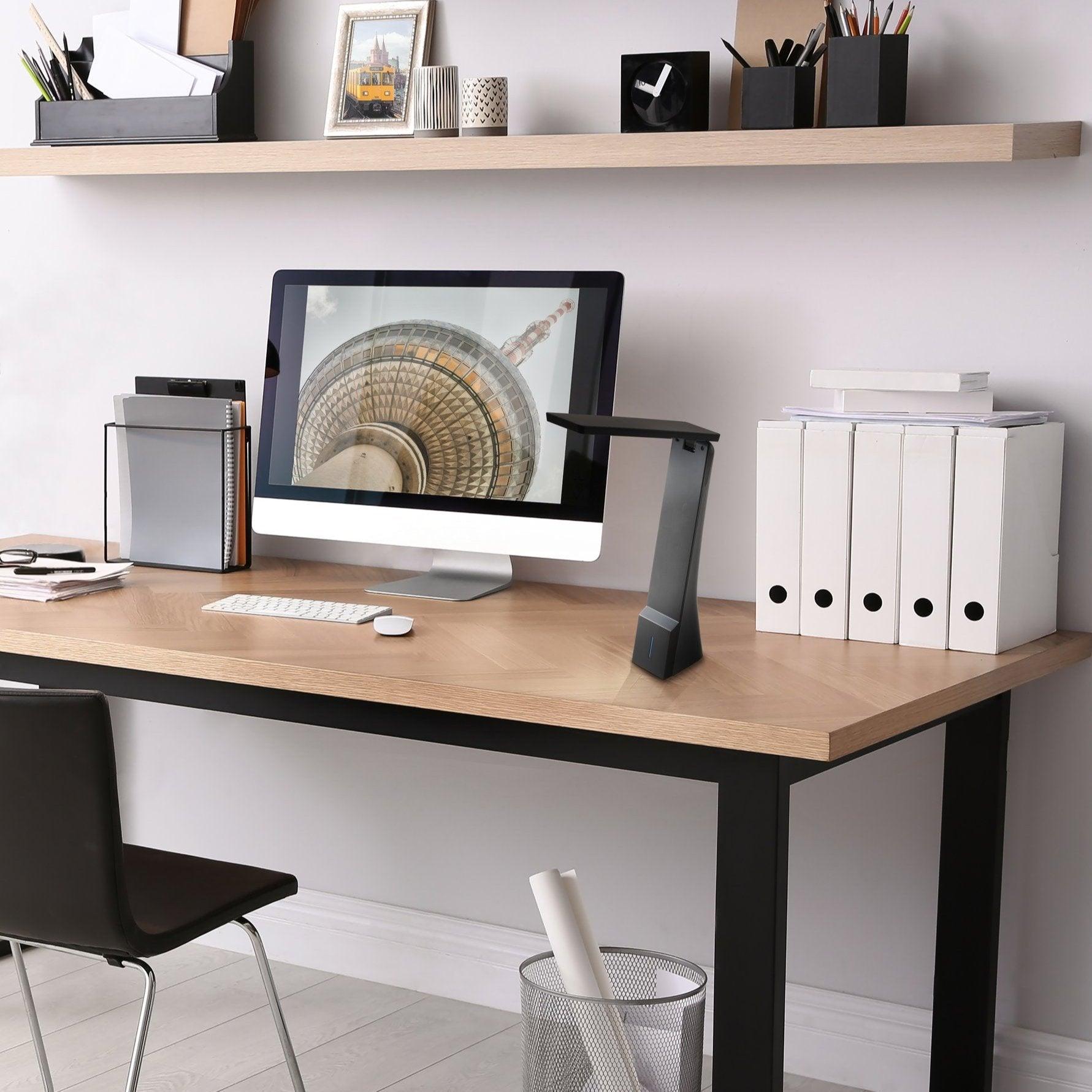 eglo la seca black led table lamp battery operated