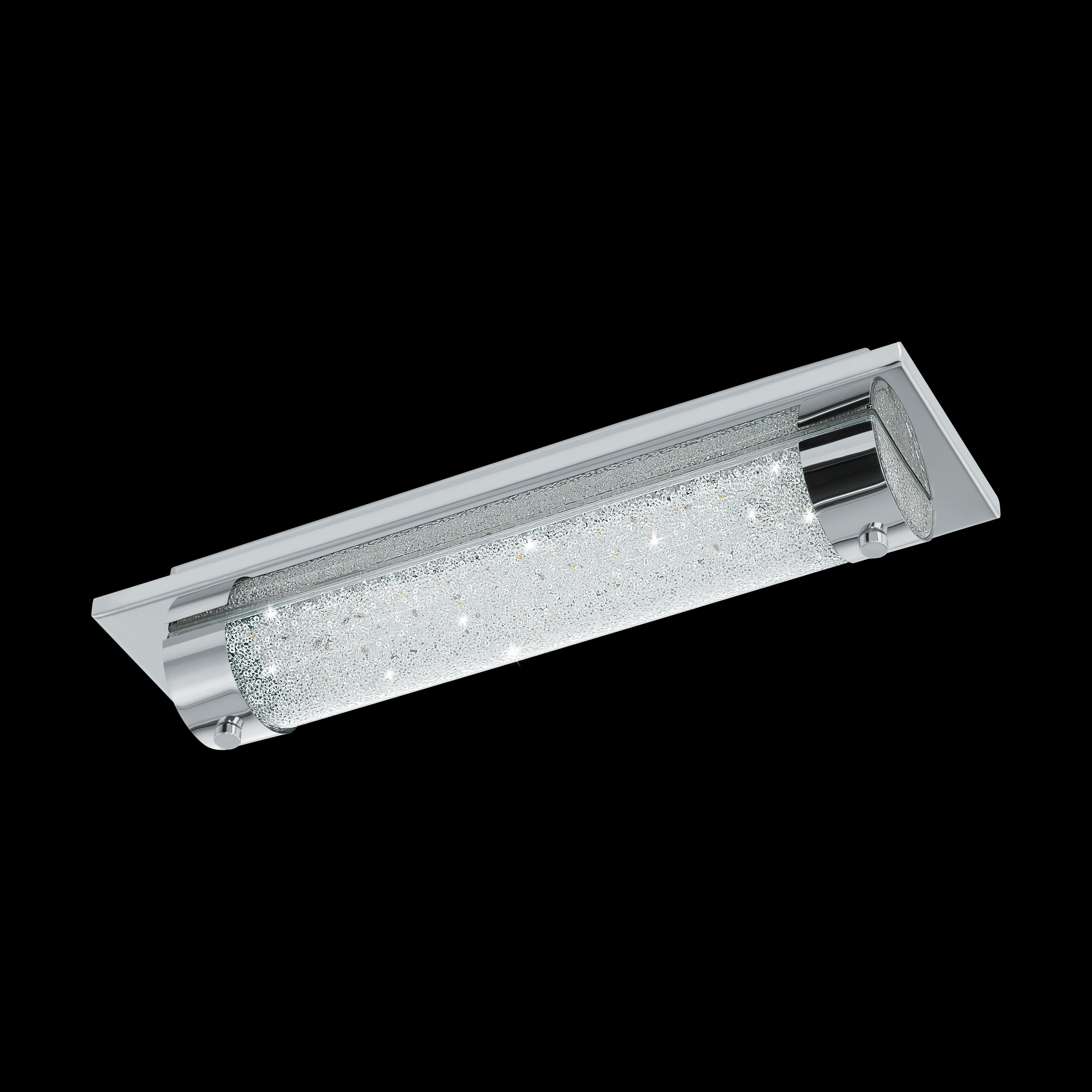 eglo tolorico ip44 chrome crystal beads flush bathroom light living room image