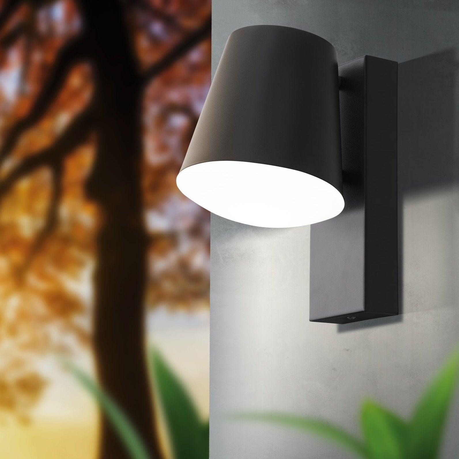 eglo caldiero grey ip44 outdoor wall light