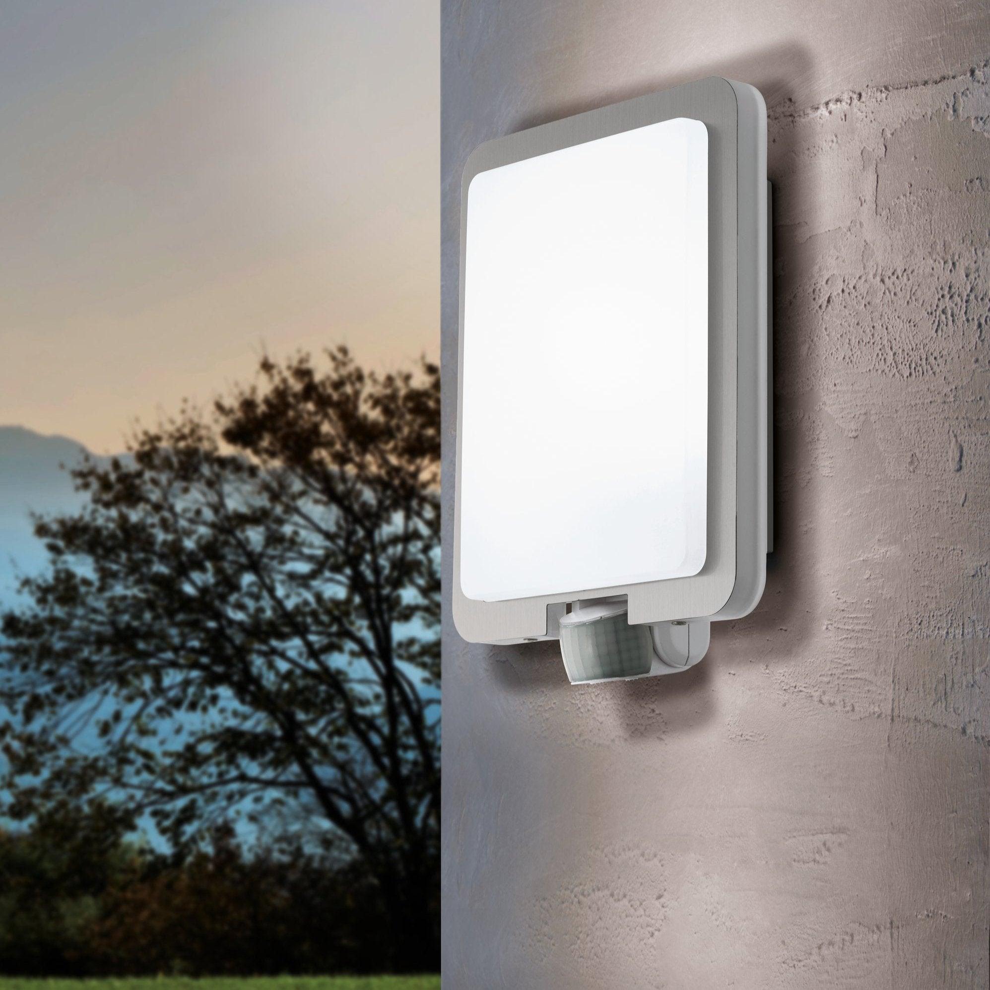 eglo mussotto ip44 flush led stainless steel outdoor wall light