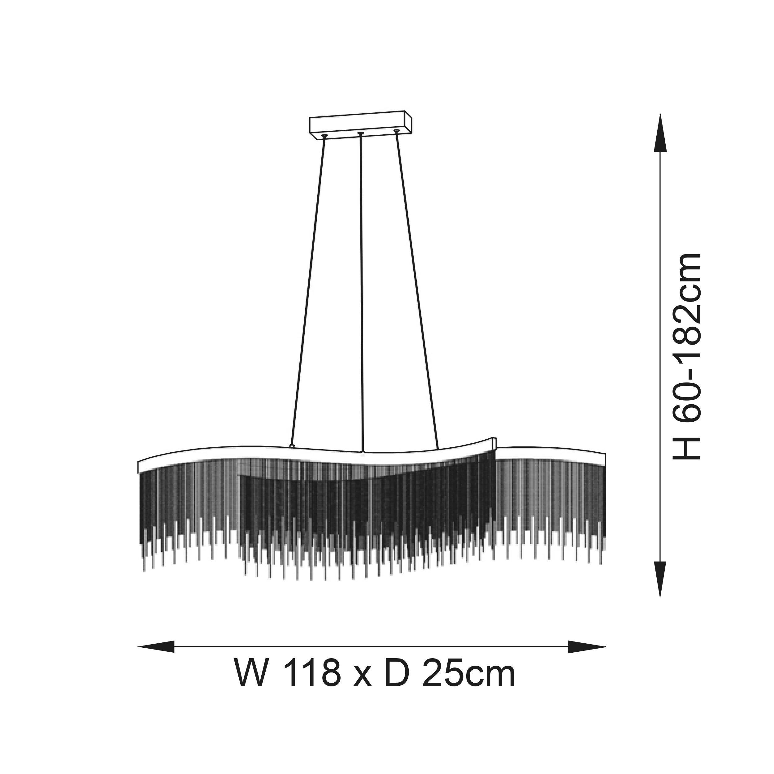 Endon Orphelia 1 Light Polished Chrome Linear Ceiling Pendant-Ceiling Pendant Lights-Endon Lighting Hallway Lighting Close upTiffany Lighting Direct