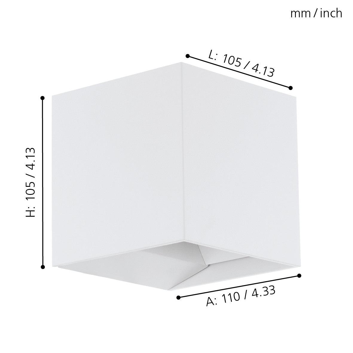 eglo calpino ip54 white square outdoor led wall light Kitchen Lighting Close Up