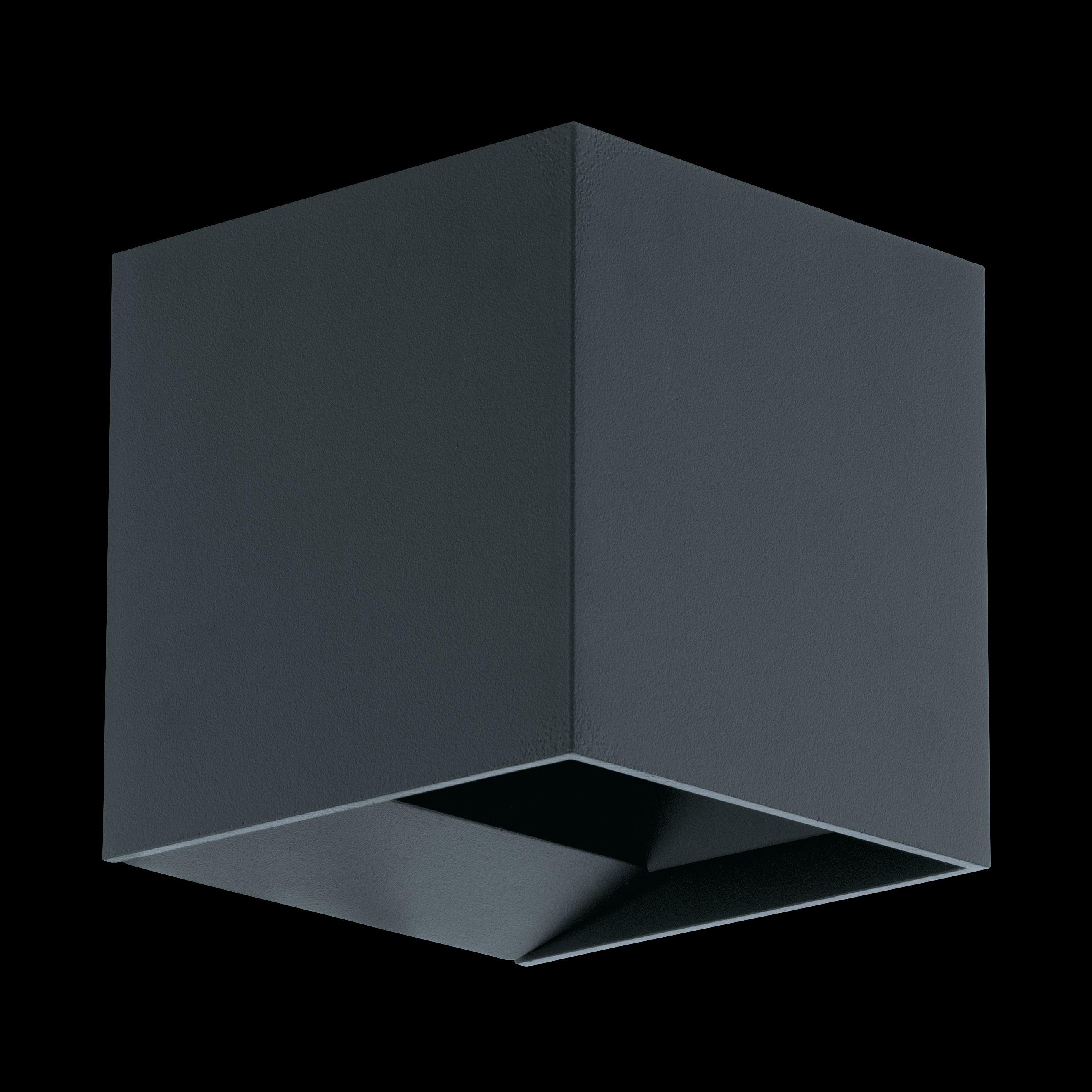 eglo calpino ip54 grey square outdoor led wall light kitchen lighting