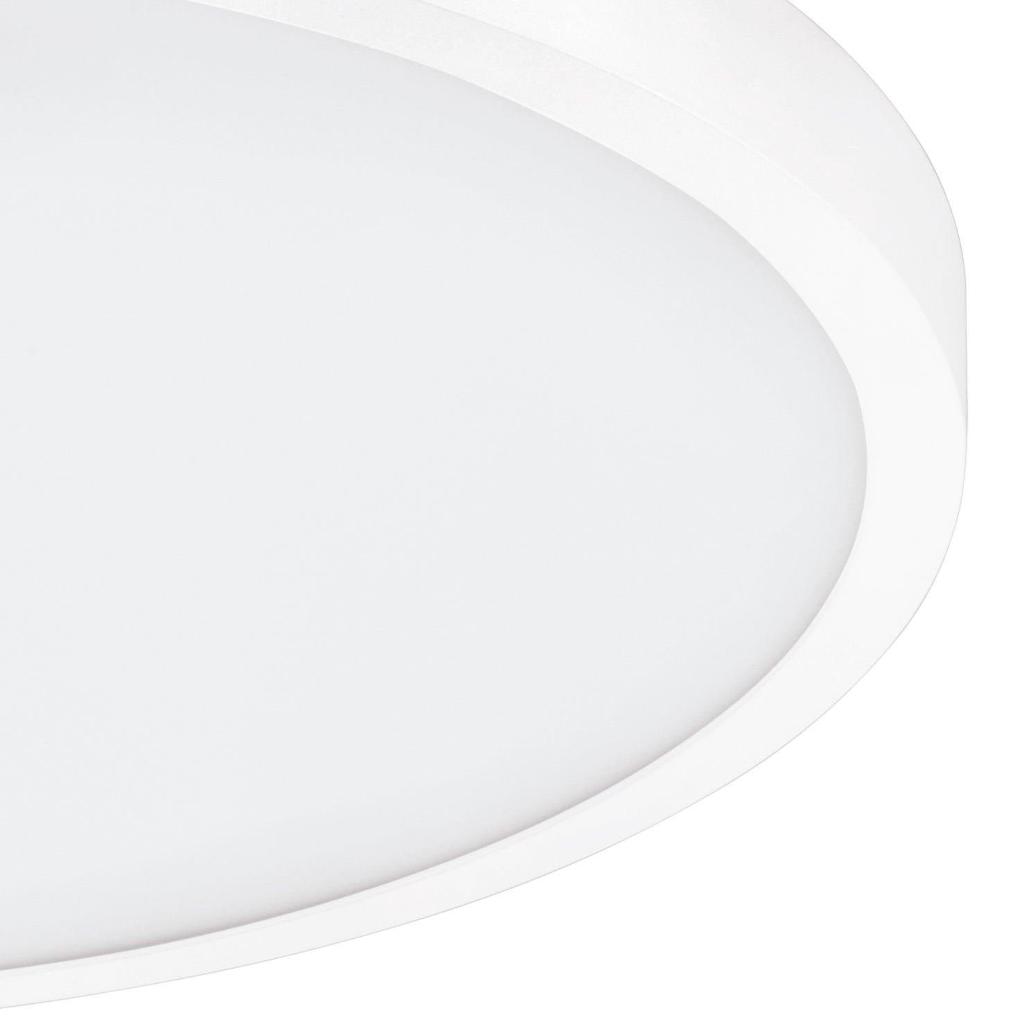eglo fueva 1 led white flush ceiling light 40cm living room close up