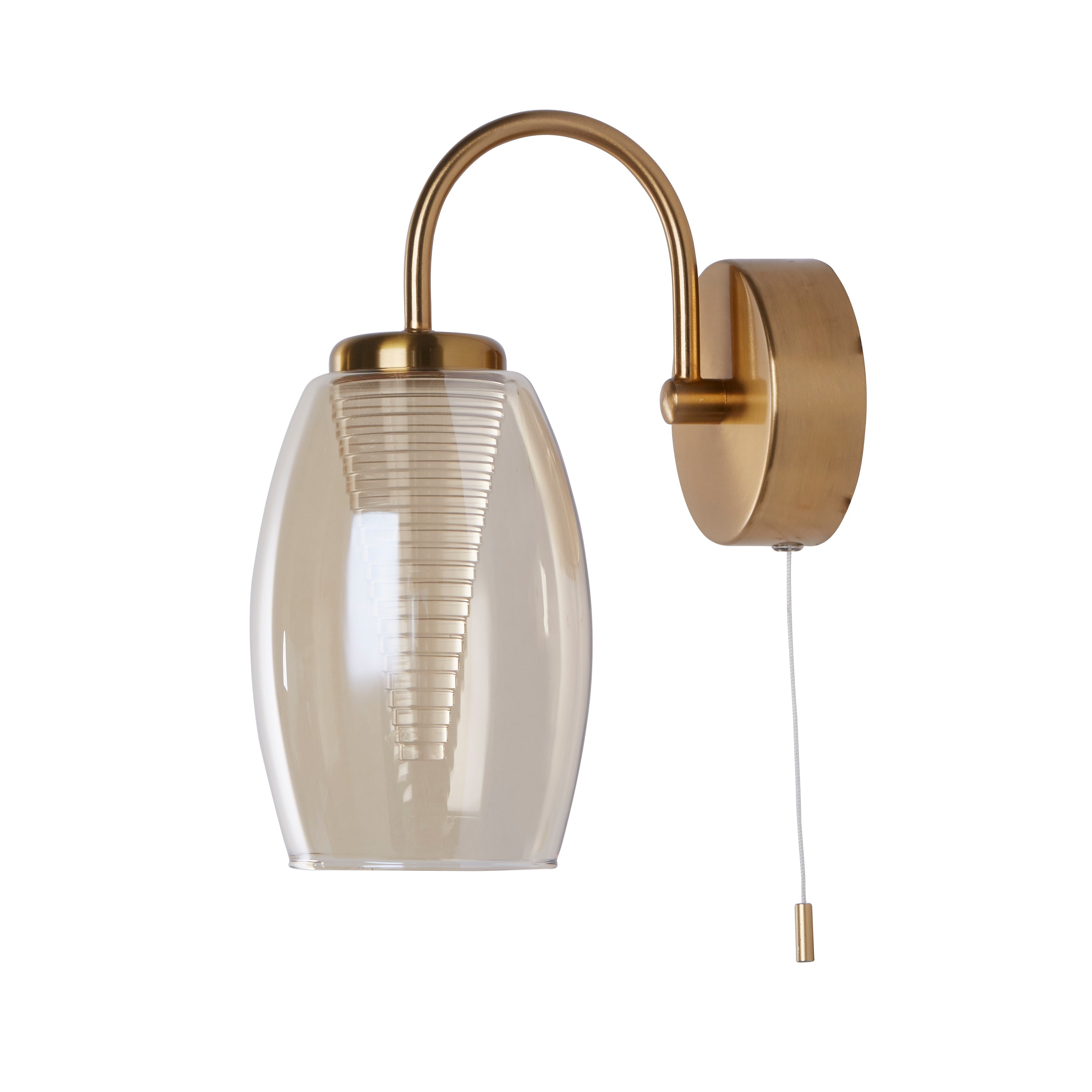 Searchlight Cyclone Bronze Wall Light With Champagne Glass Shade