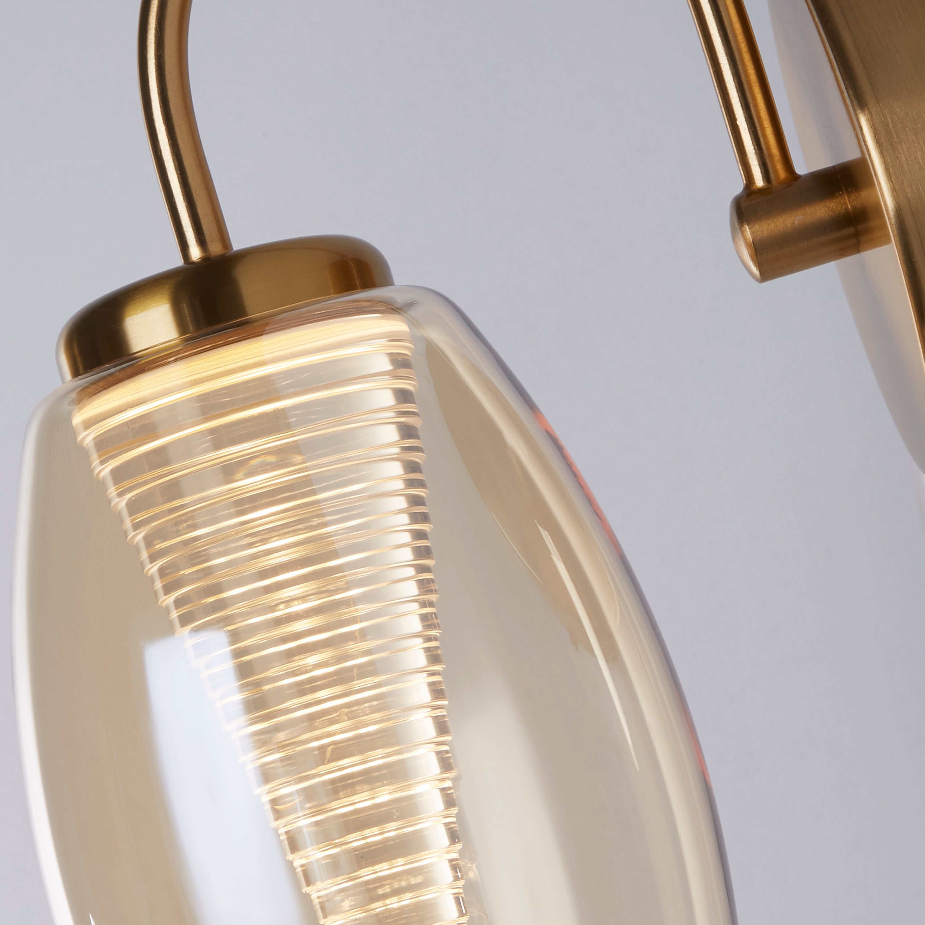 Searchlight Cyclone Bronze Wall Light With Champagne Glass Shade