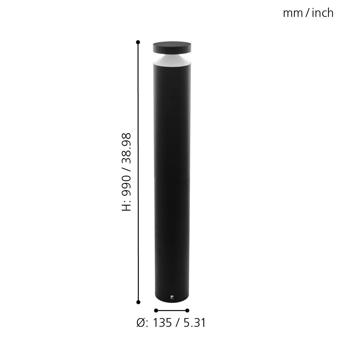 eglo melzo ip65 black aluminium outdoor led bollard Kitchen Lighting Close Up