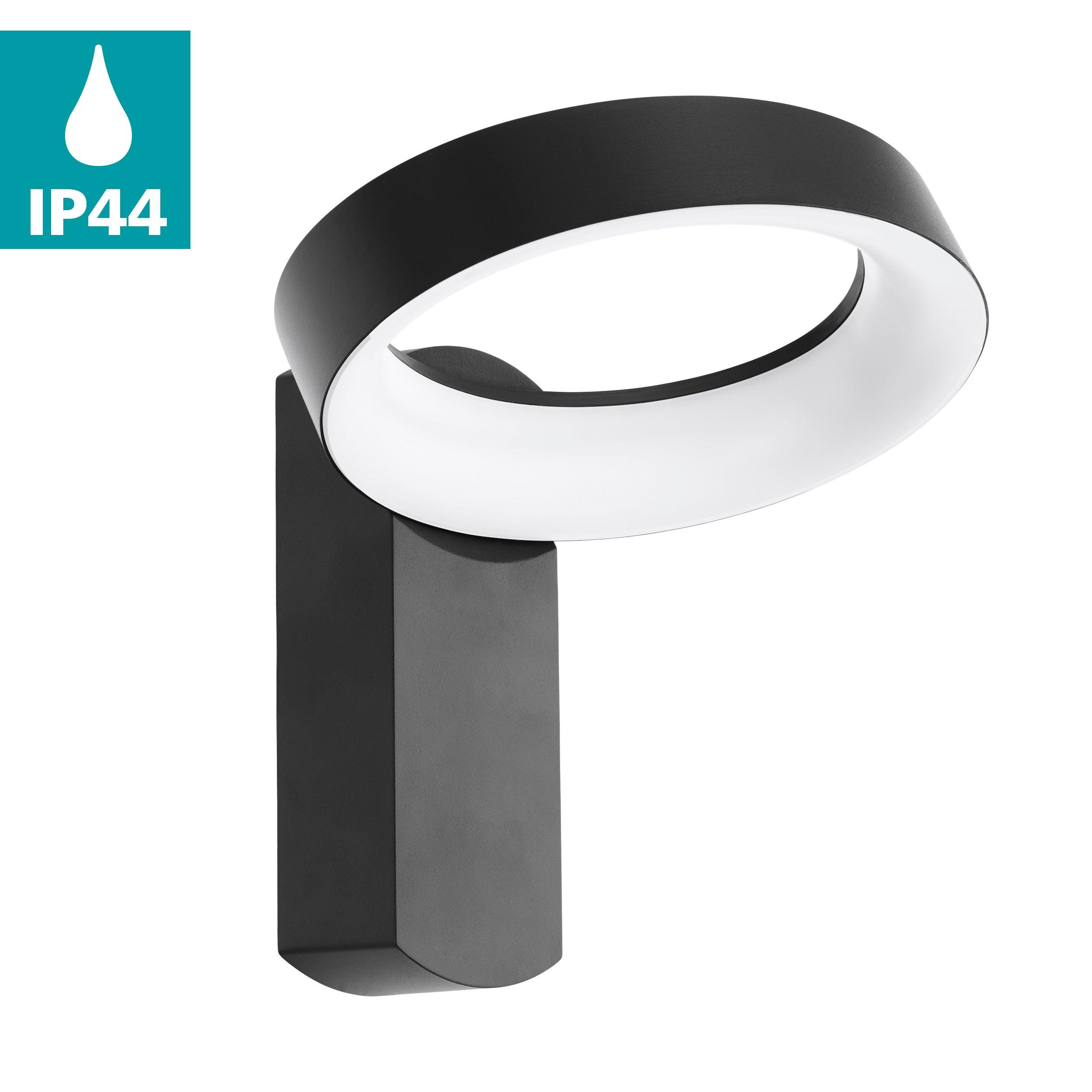 eglo pernate grey led outdoor wall light ip44 kitchen lighting