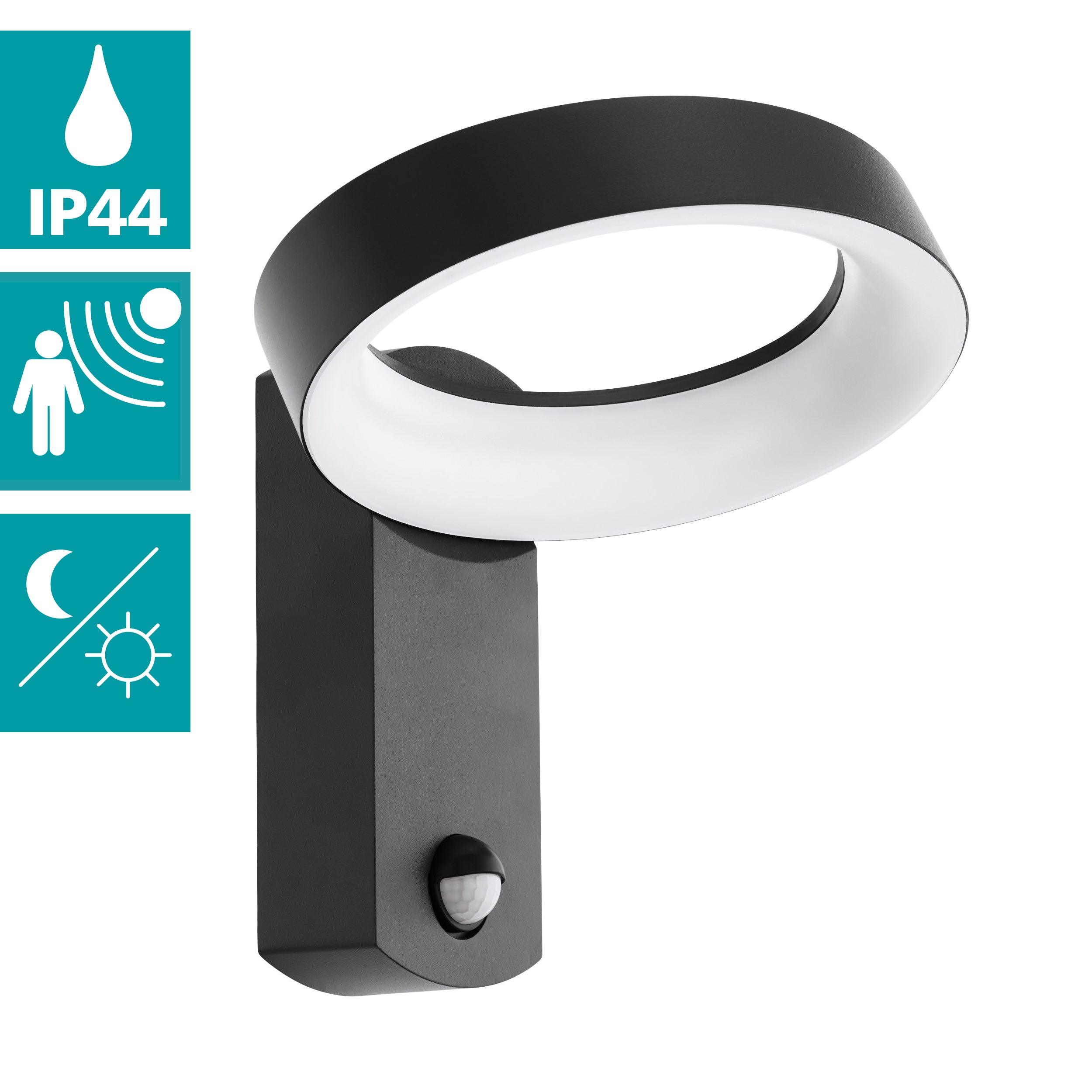 eglo pernate grey led pir outdoor wall light Kitchen Lighting Close Up