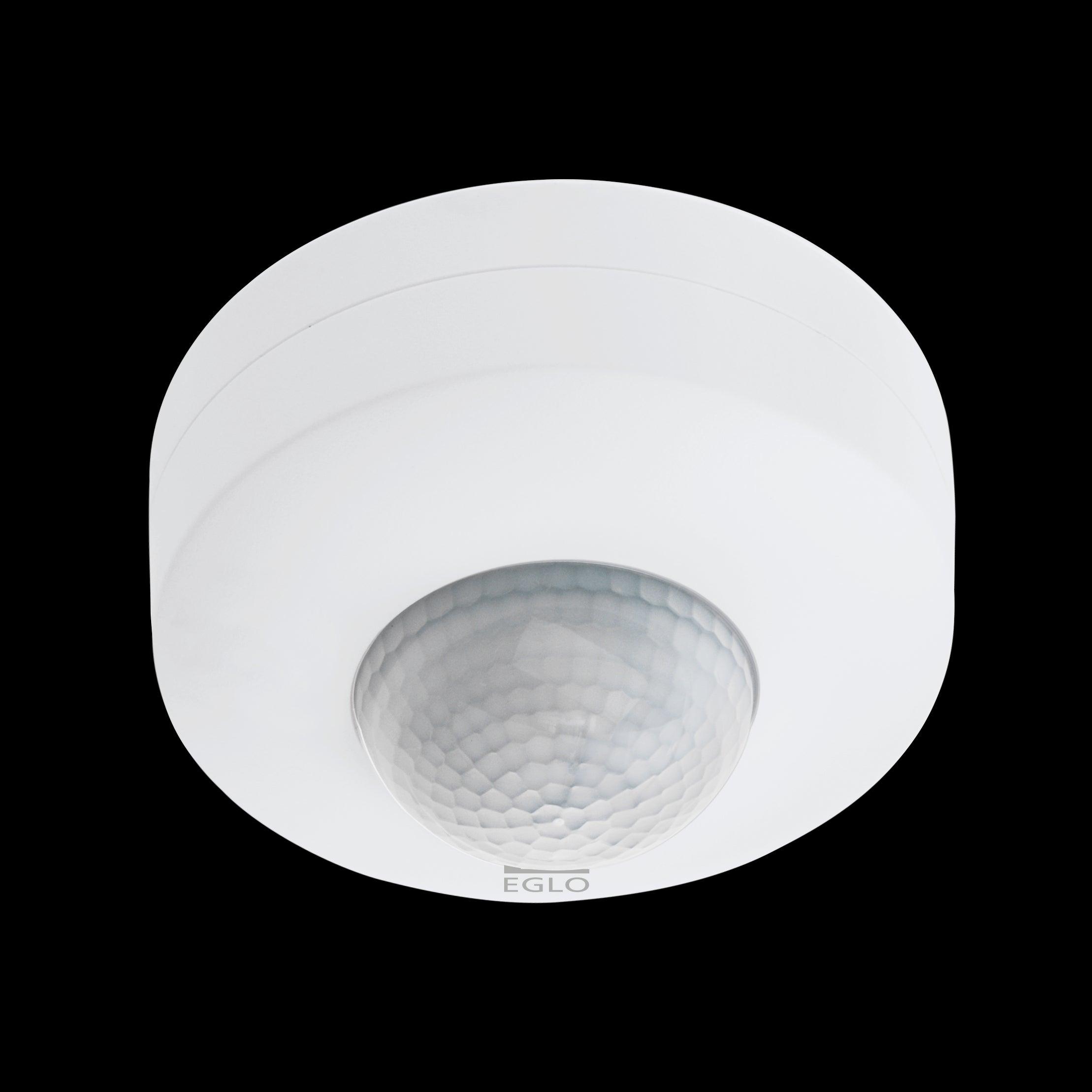 eglo detect me 6 ip44 white round pir light sensor living room image