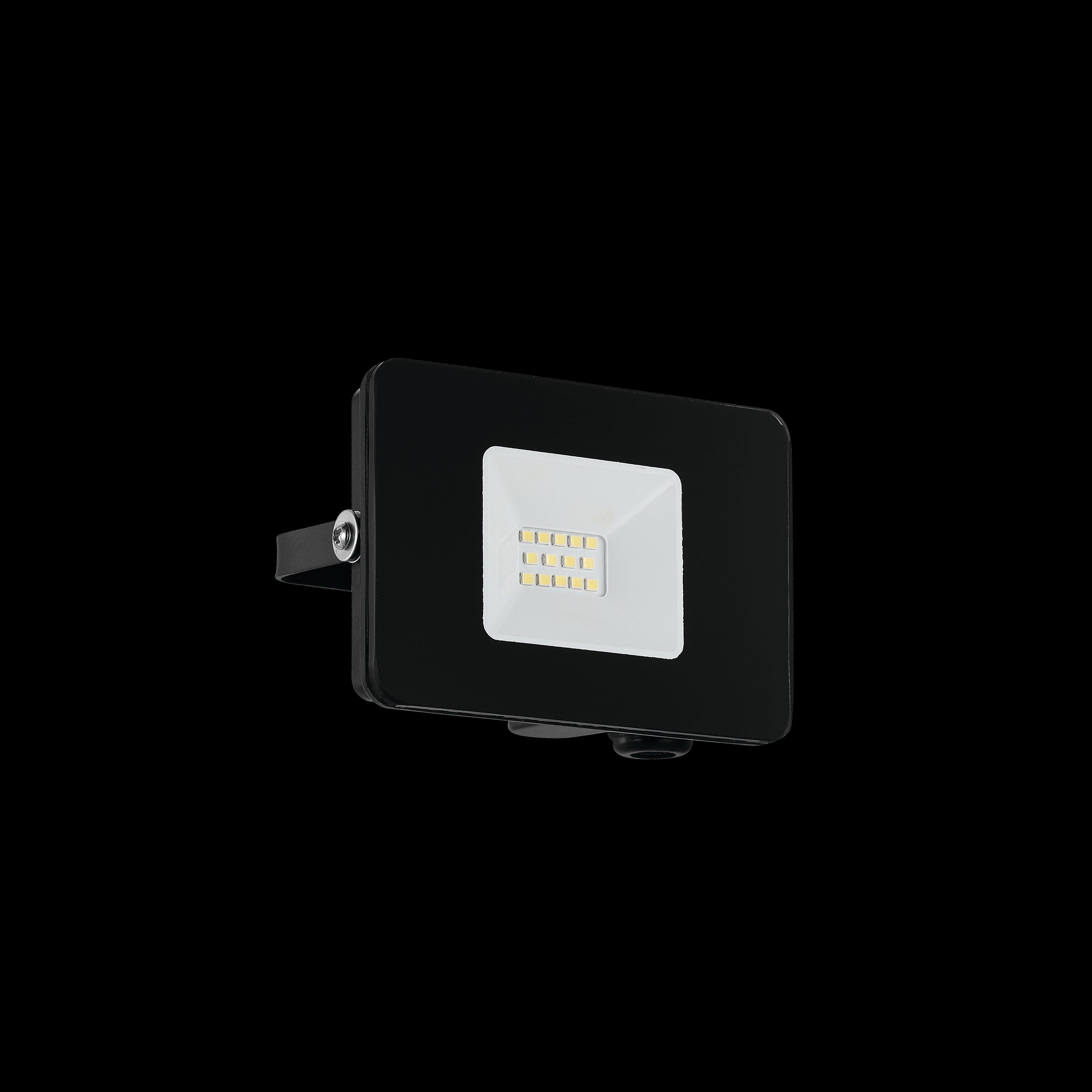 eglo faedo 3 ip65 outdoor led black flood light 10w living room image