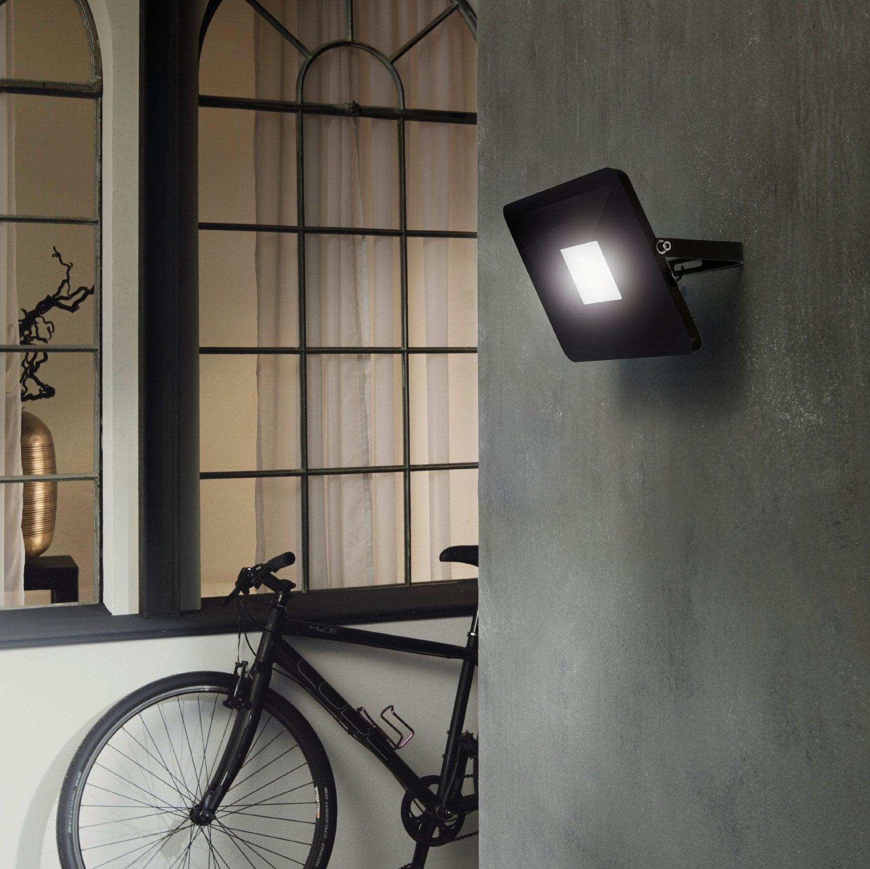 eglo faedo 3 ip65 outdoor led black flood light 53w
