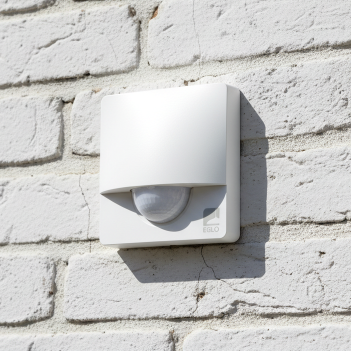 Eglo Detect Me 3 IP44 White Square PIR Light Sensor