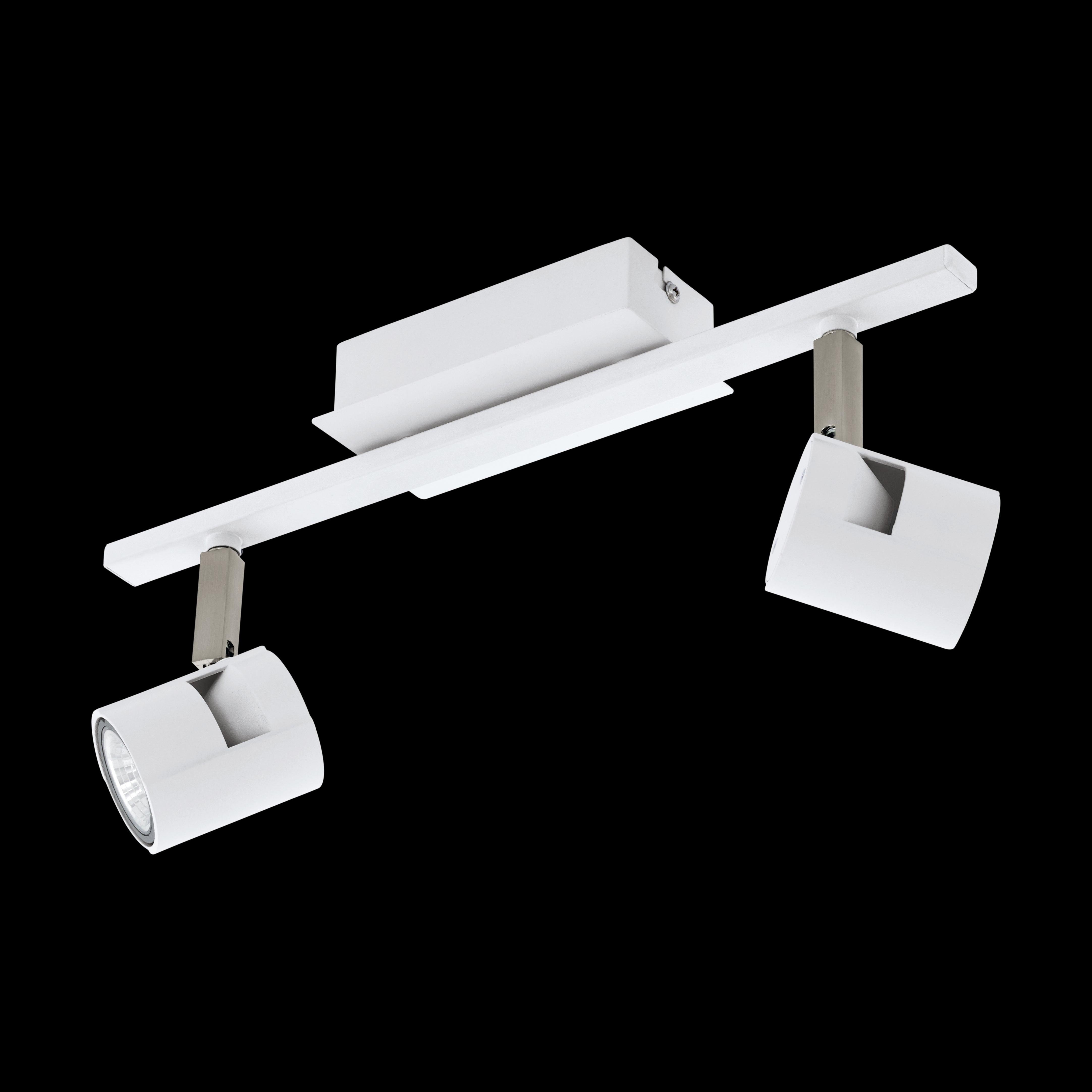 eglo vergiano white 2 light bar spotlight