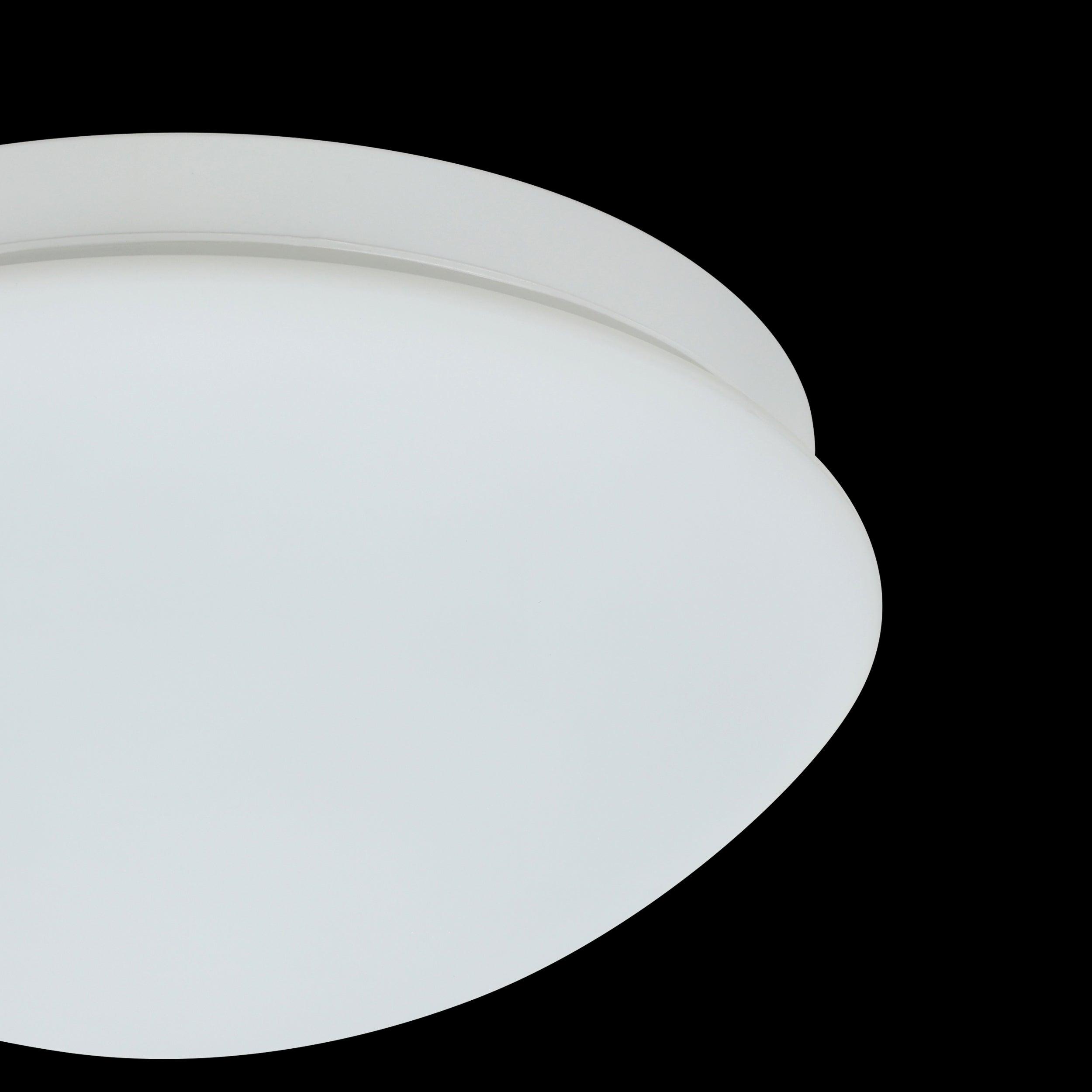 eglo bari m white glass flush bathroom ceiling light ip44 hallway lighting