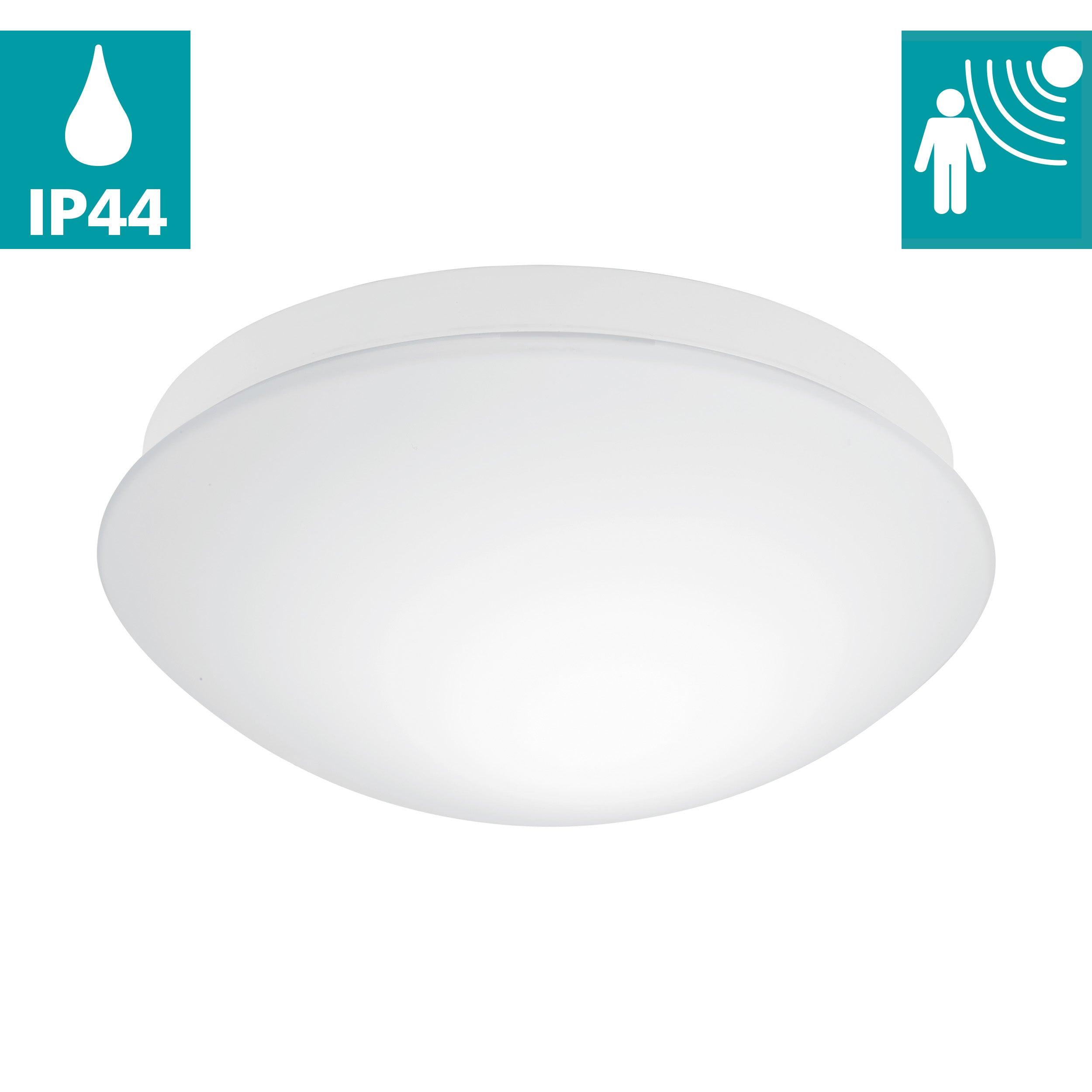 eglo bari m white glass flush bathroom ceiling light ip44 Kitchen Lighting Close Up