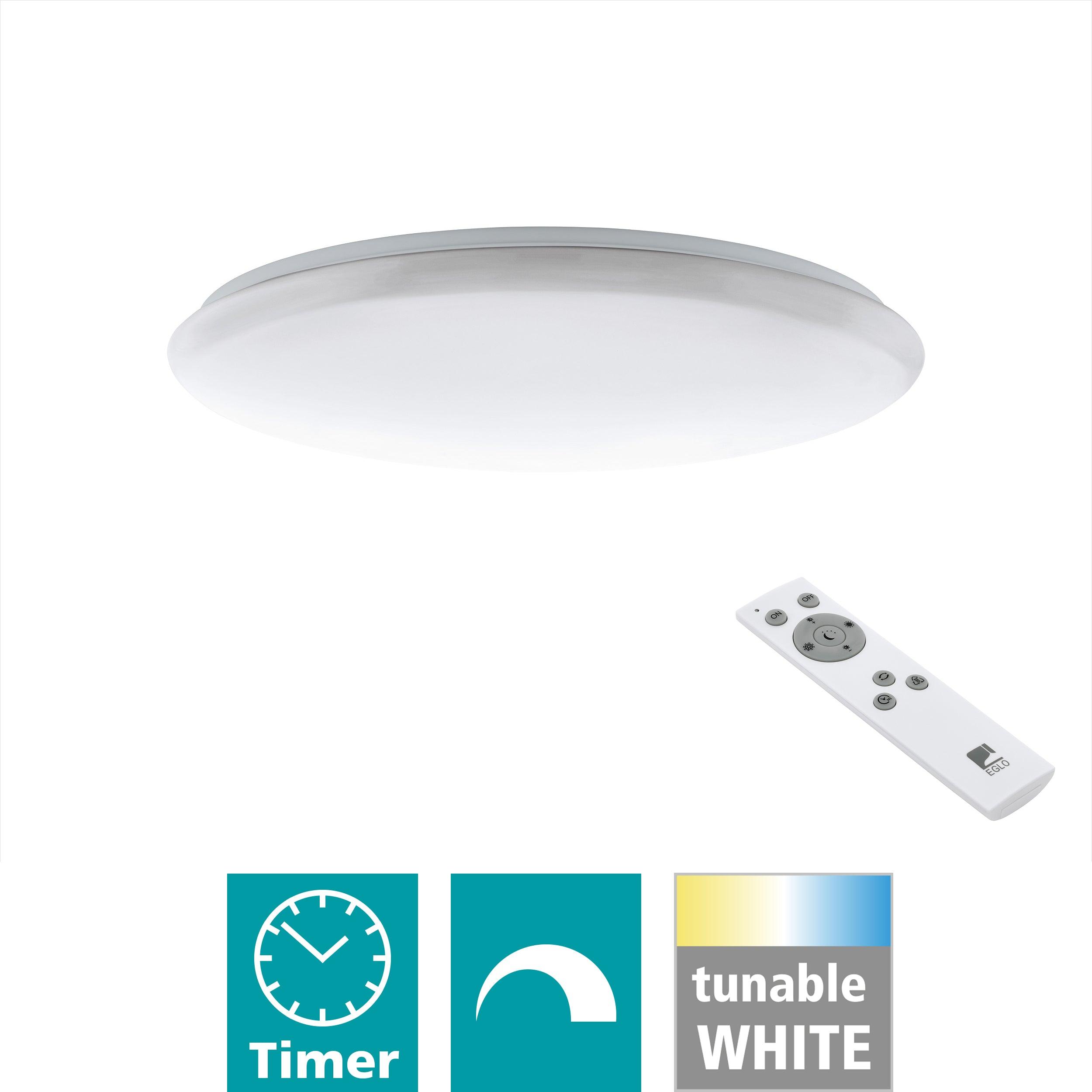 eglo giron s led flush ceiling light with remote control 76cm hallway lighting