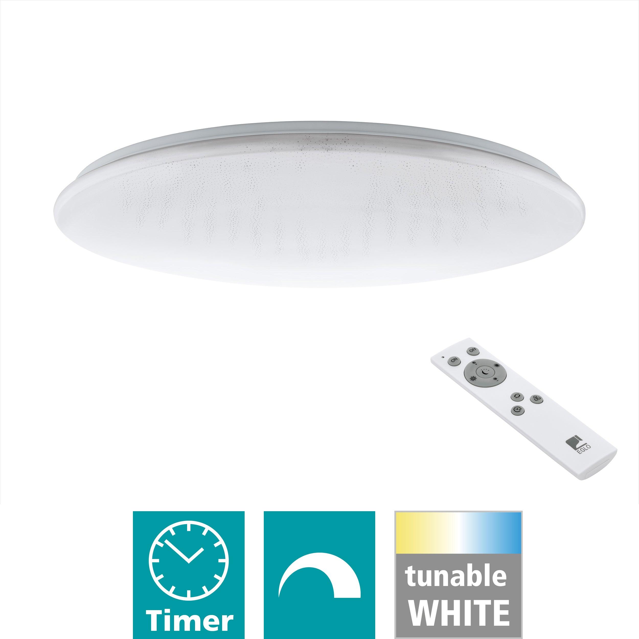 eglo giron s led flush ceiling light with remote control 100cm Hallway Lighting Close up