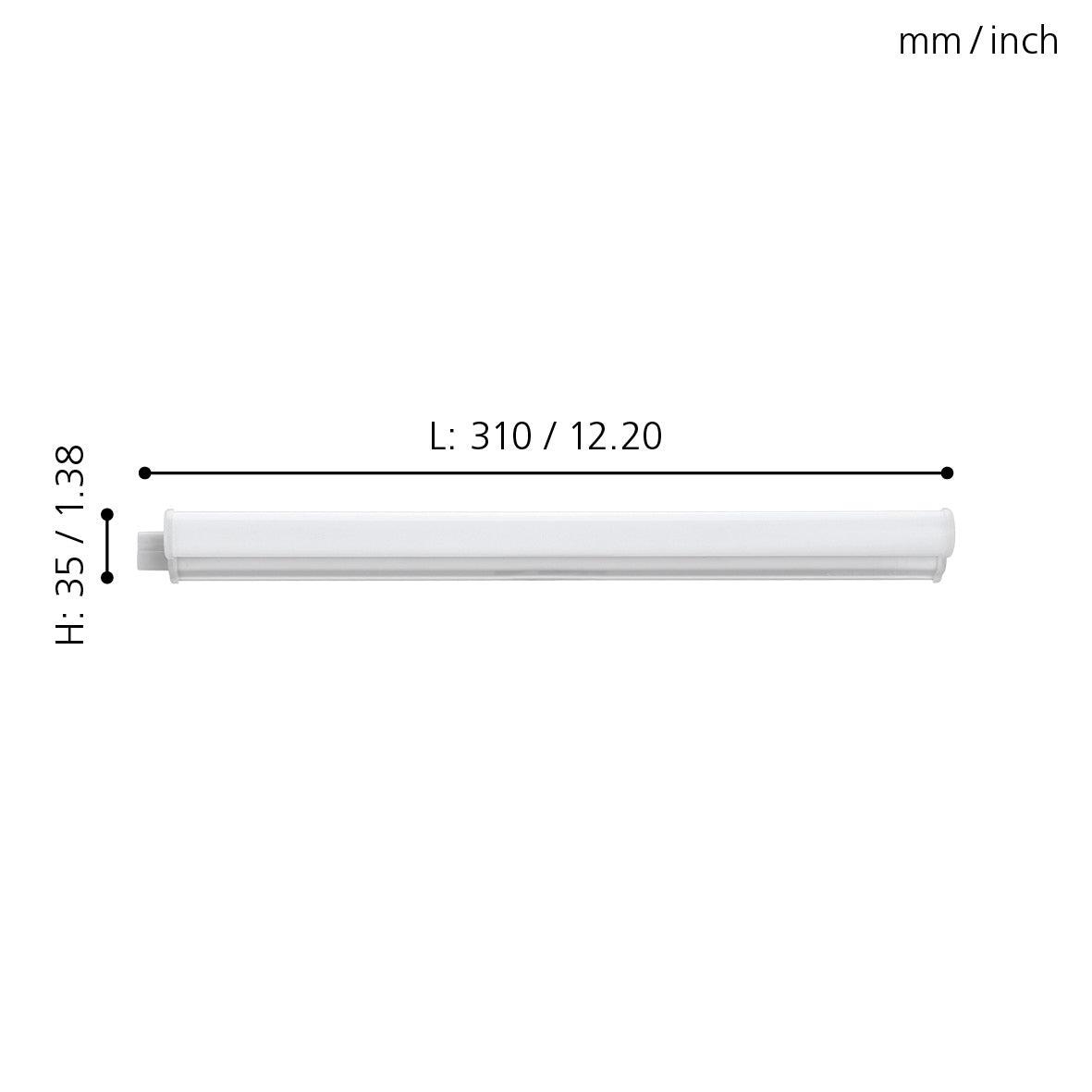 eglo dundry under cabinet white led kitchen light 31cm living room close up