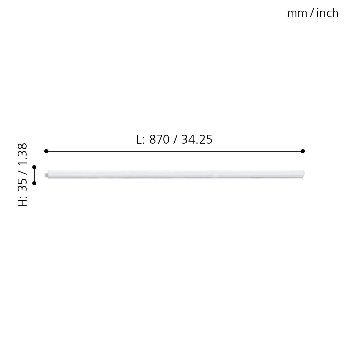 eglo dundry led under cabinet white kitchen light 87cm living room close up