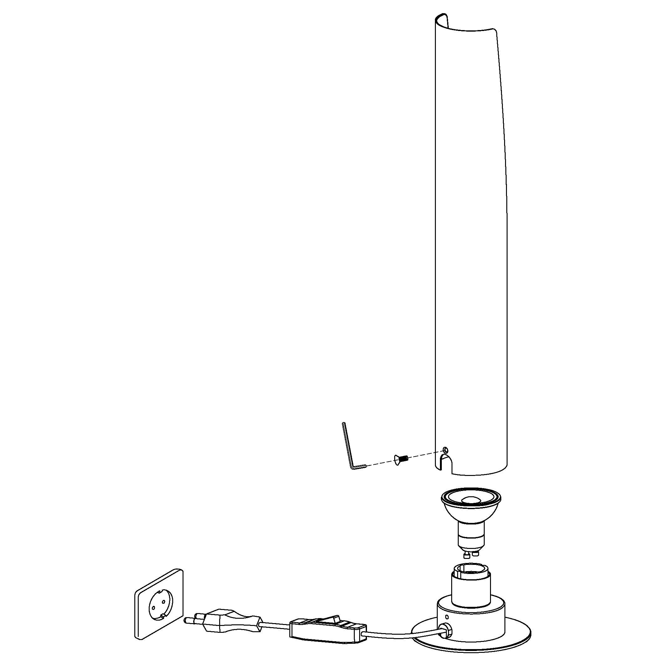 eglo barbotto tube shaped black gold led table lamp Hallway Lighting Close up