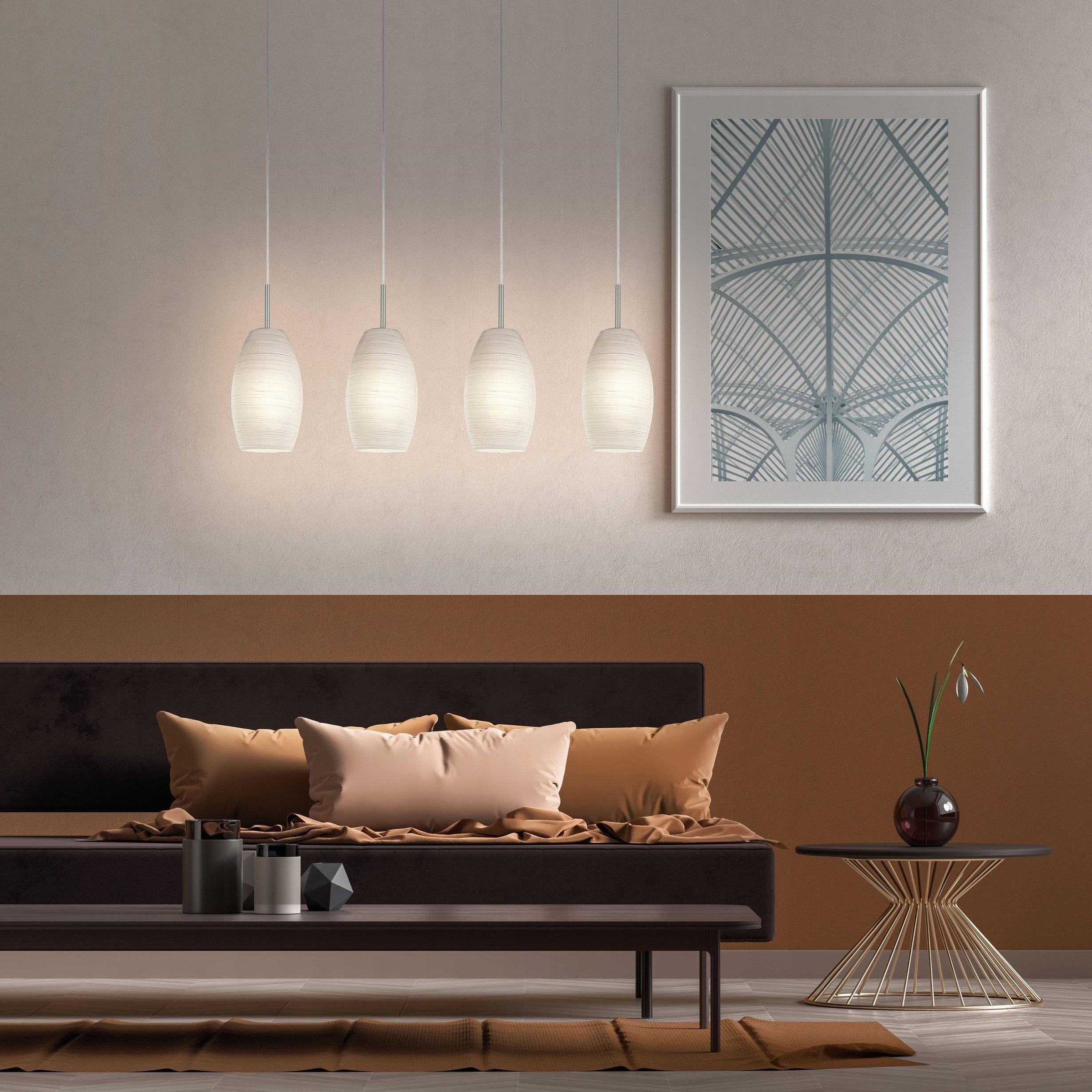 eglo batista 3 4 light nickel white glass ceiling pendant living room image
