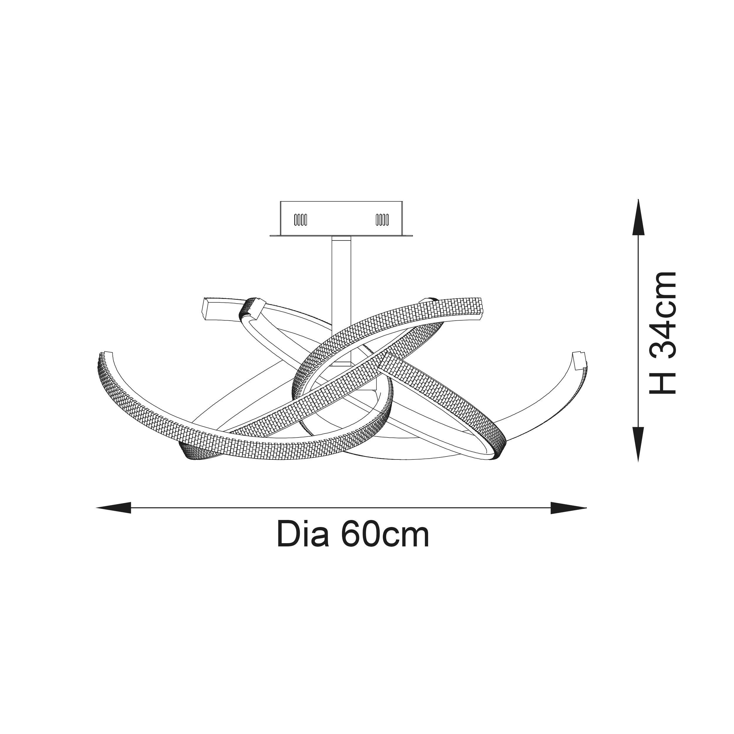 Endon Lorenzo 4 Light Semi Flush Ceiling Light Living Room Image 10